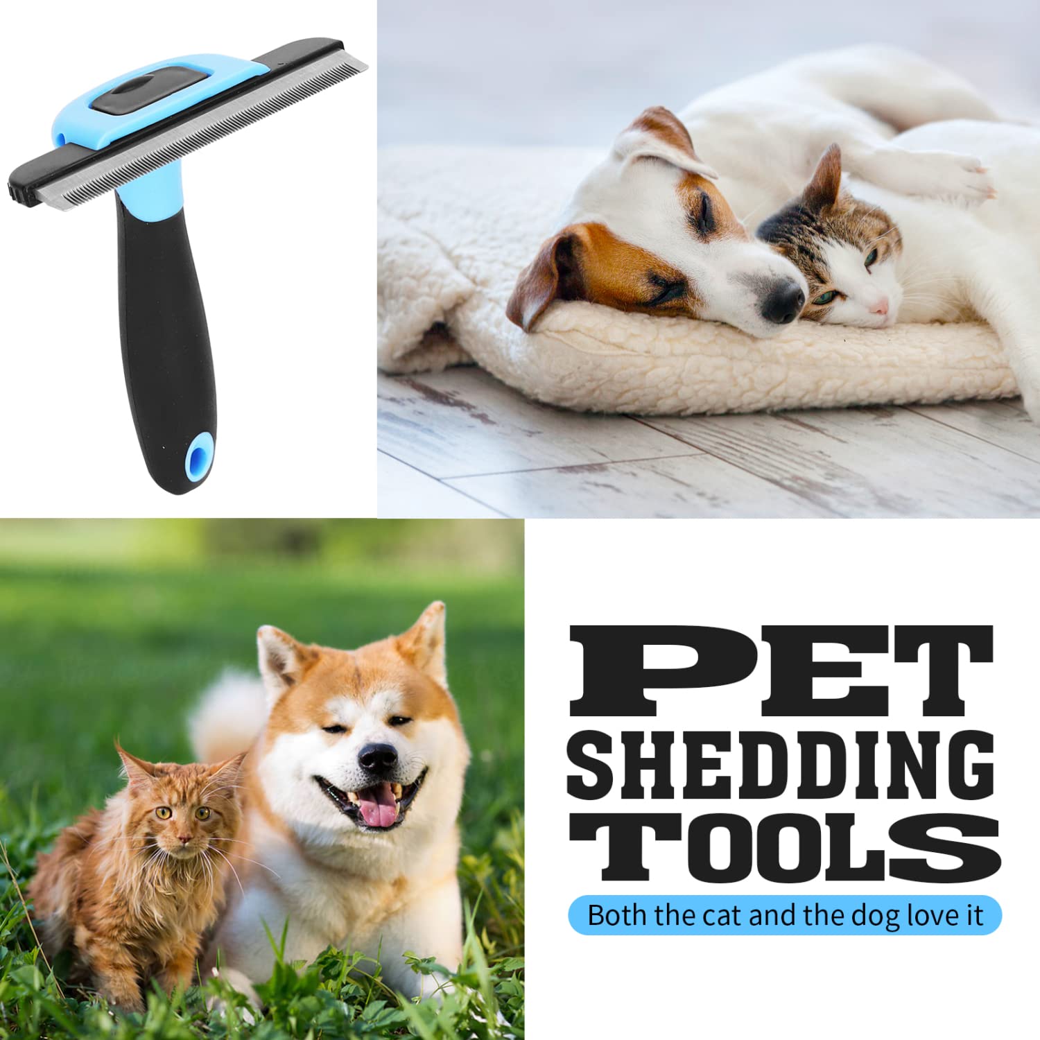 Nobleza Strumento Premium per Il deShedding del Sottopelo con Denti Flessibili in Acciaio Inossidabile per Gatti di Taglia Grande a Pelo Lungo, Riduce Spargimento Peli del 95%