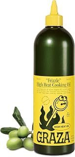 Graza Frizzle Olive Oil - Neutral High-Heat Cooking Oil, 490°F Smoke Point, Squeezable 25.4oz Chef's Bottle
