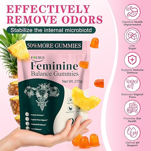 Miniatura 2 de Vital Source - Gomitas de equilibrio femenino prémium para mujeres, probiótico vaginal, pH Balance Health+ Vitamina C para apoyo inmunológico,