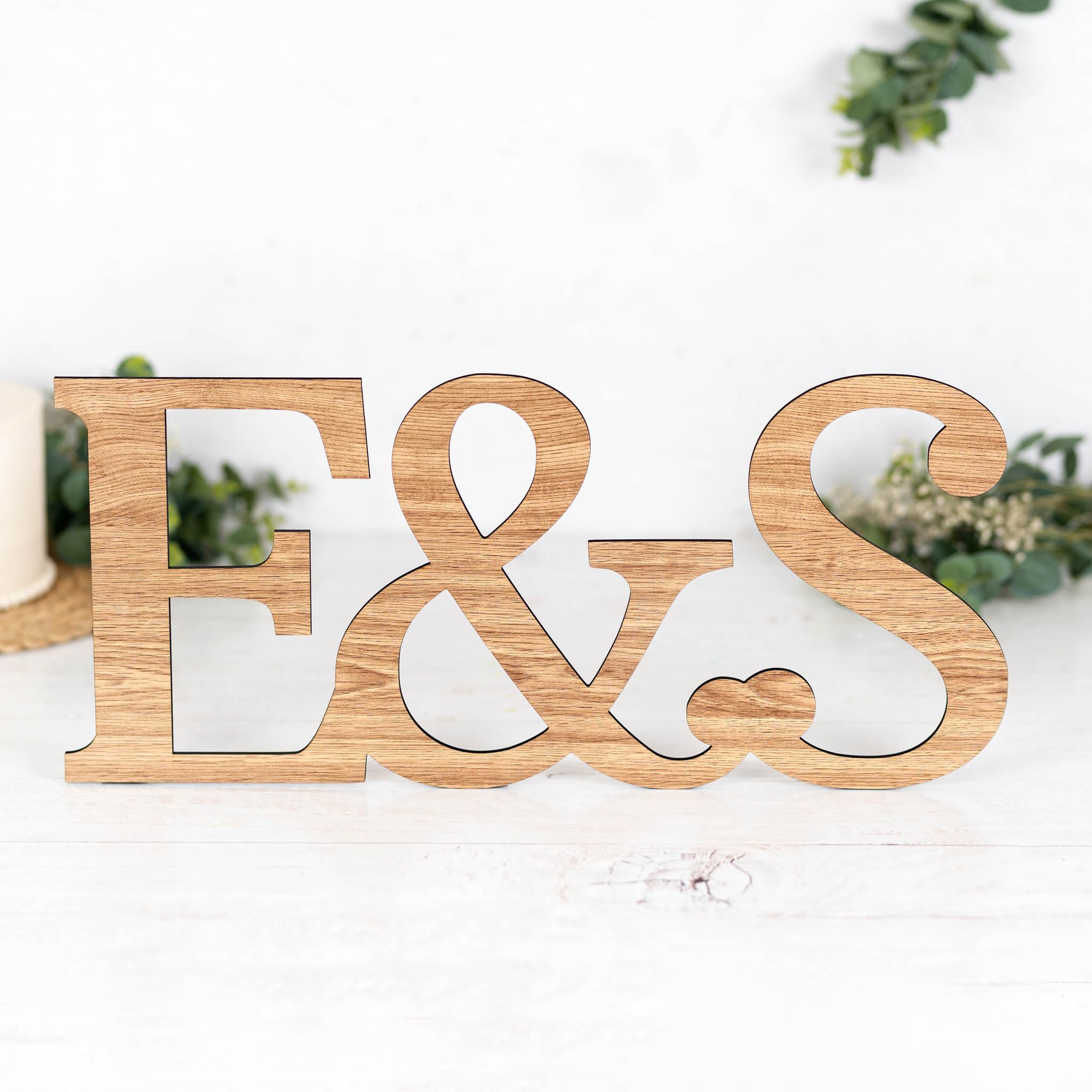 Wanapix | Prénoms en Bois Personnalisés | Déco Chambre/Maison | Cadeau Mariage/Baptême | Chêne | 30 cm
