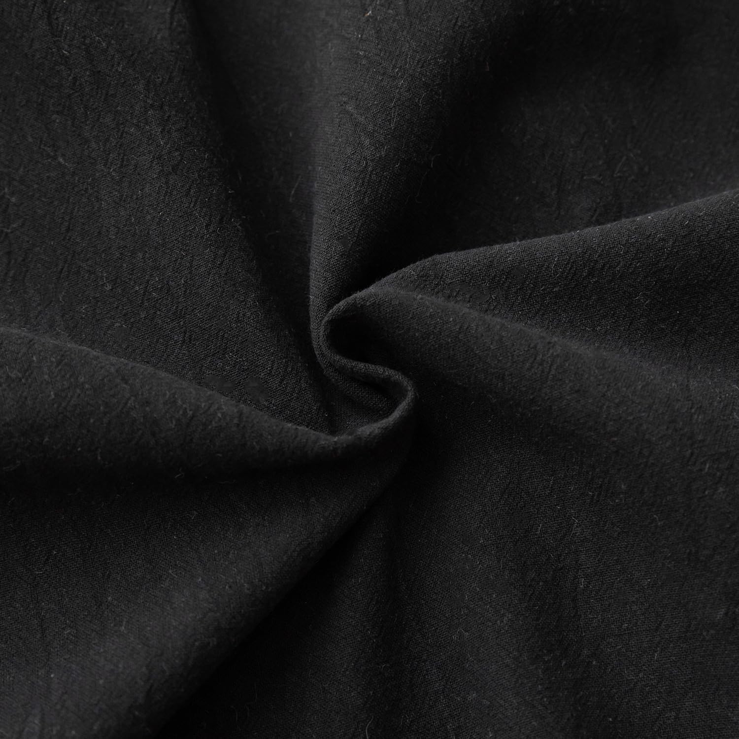 MANDIOO Pack of 2 Neutral Cotton Throw Pillow Covers Solid Decorative Couch Pillow Covers Boho Farmhouse Cushion Covers Home Decor for Sofa Living Room Bed Bedroom 20 x 20 Inch Black