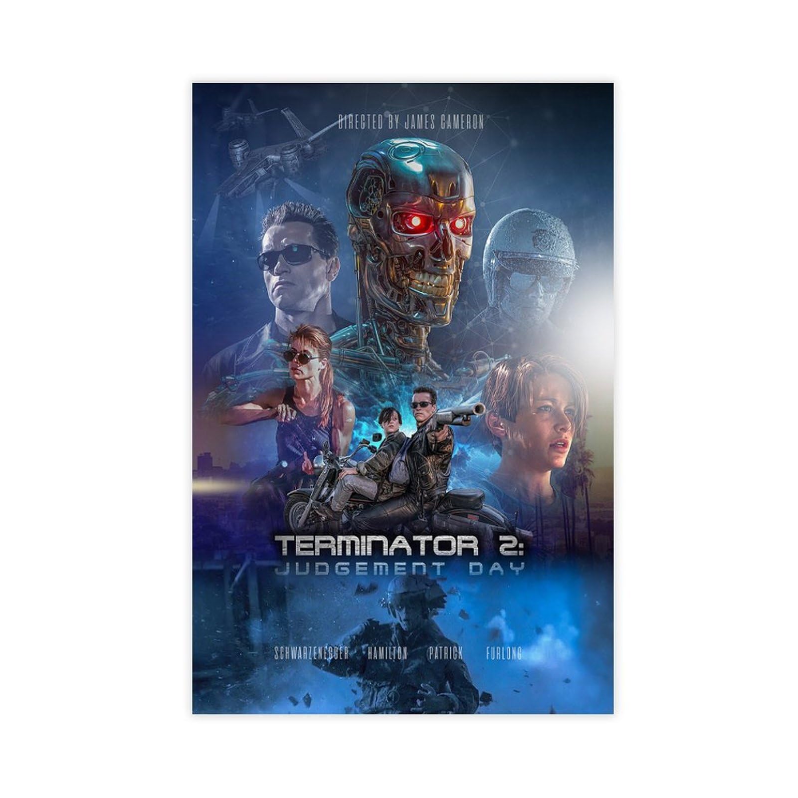 Phthdb Unframe-Style Terminator 2 Judgment Day 1991 Poster Canvas Poster Office Decor Gift