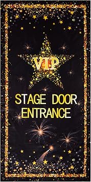 Remagr VIP Stage Door Entrance Door Cover Movie Theme Decorations Star VIP Party Decorations for Wedding Birthday Award Night Party Accessory Supplies, 30 x 60 Inch