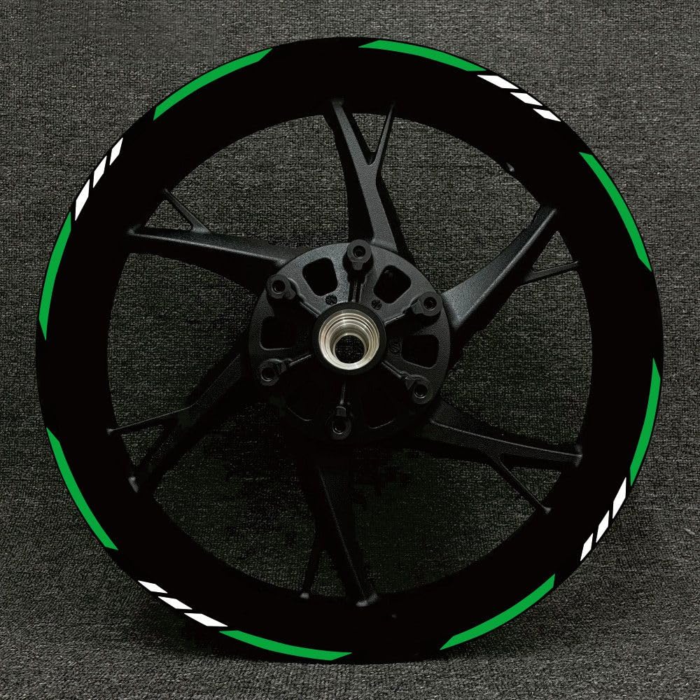 QIZUN Reflective Motorcycle Wheel Hub Stickers Rim Tape Decals Stripe