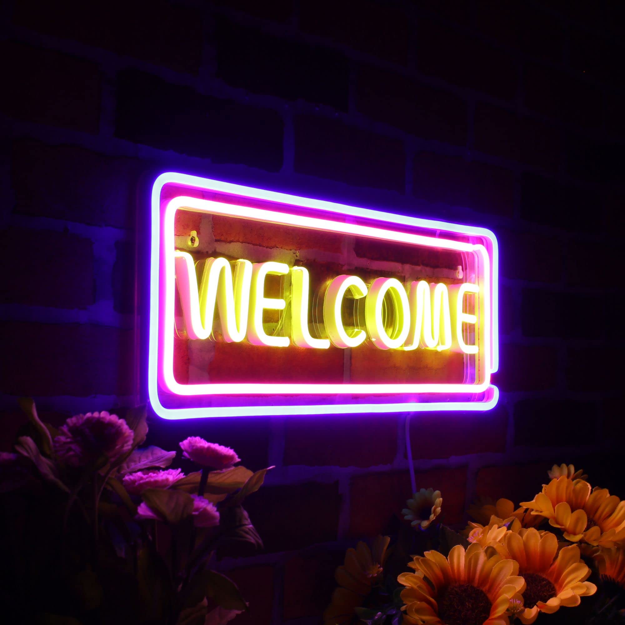ネオンライト　Welcome Amazon.co.jp: Welcomeネオンサイン 調光可能 ledネオン看板 USB