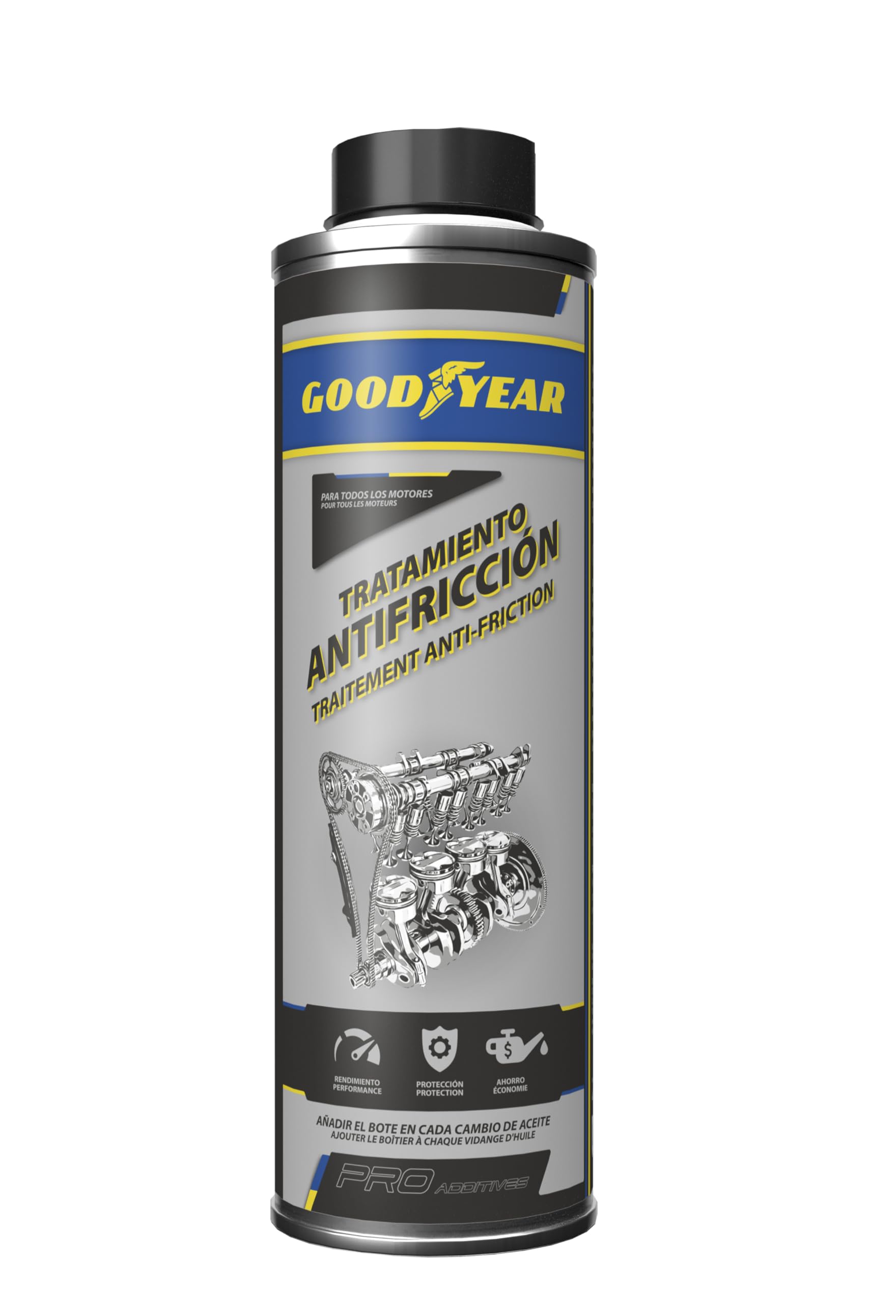 Goodyear Pro Additives Trattamento antiattrito per olio motore Oil-Tech, Additivo per olio motore 250 ml