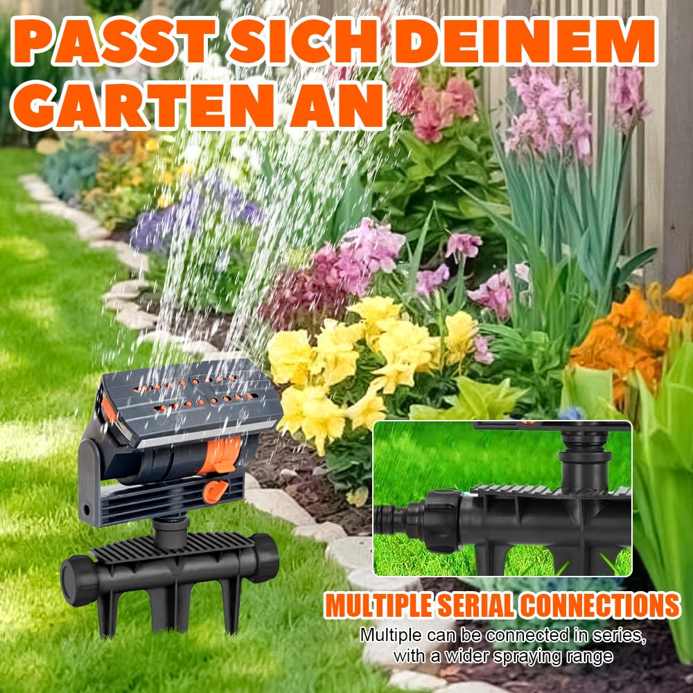 Viereckregner, 16 Loch Rasensprenger Für Kleine Flächen, Rasensprenger Viereckregner, 35 M²rasensprenger Kleine Fläche, Rasenbewässerung Und Sprinkleranlage Für Garten Und Rasen