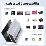 AboveTEK MacBook Docking Station, USB C Docking Station with M.2 SSD Expansion, USB C Dock with 4K HDMI for Mac Pro/Air, Vertical Laptop Stand with 2 10Gbps USB C, 2 USB, PD3.0, Ethernet, SD/TF