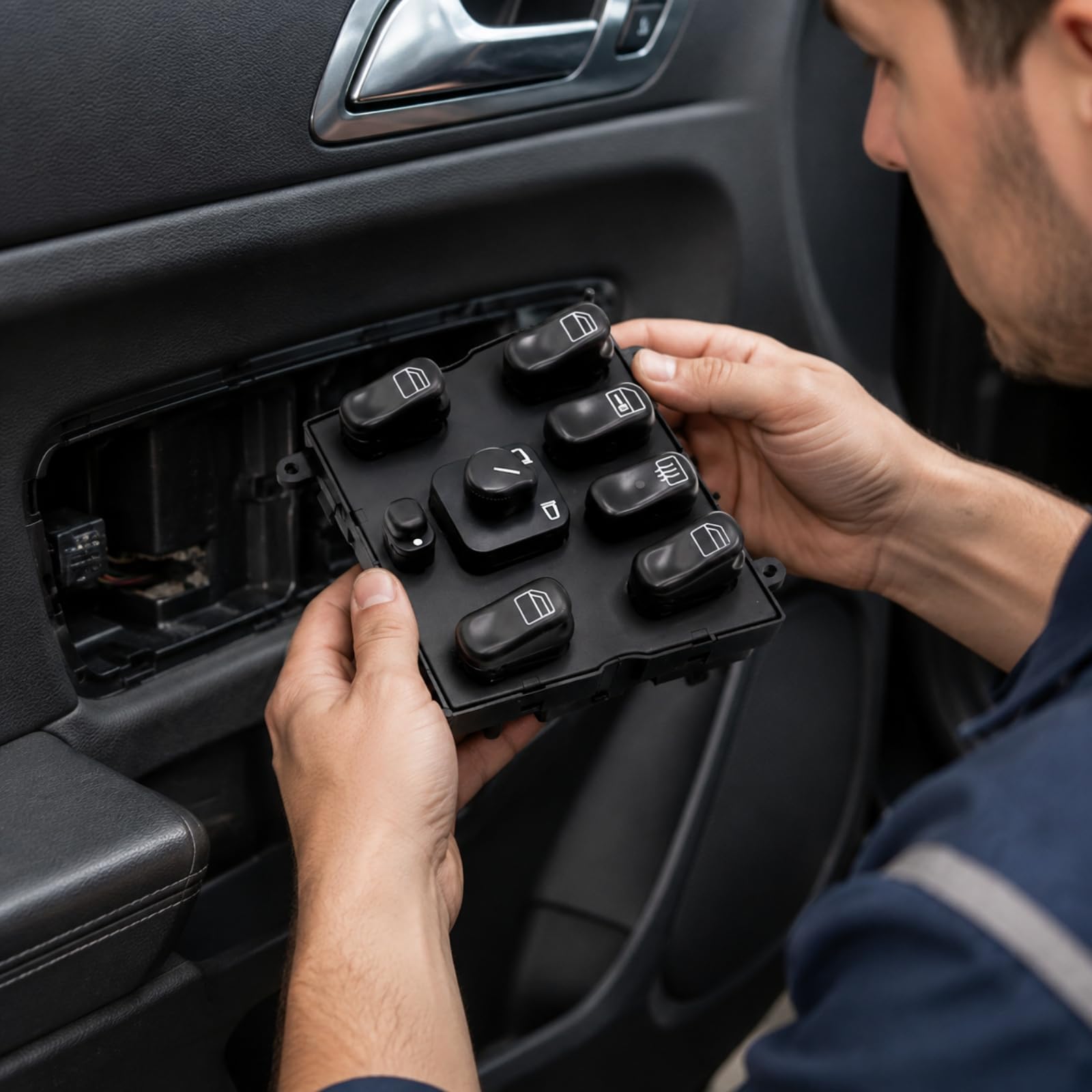 Cfrp Fensterheber-Schalterbaugruppe Elektrischer Fensterheberschalter Zuverlässig Autoteil Für, Autowerkstätten, Autoreparatur