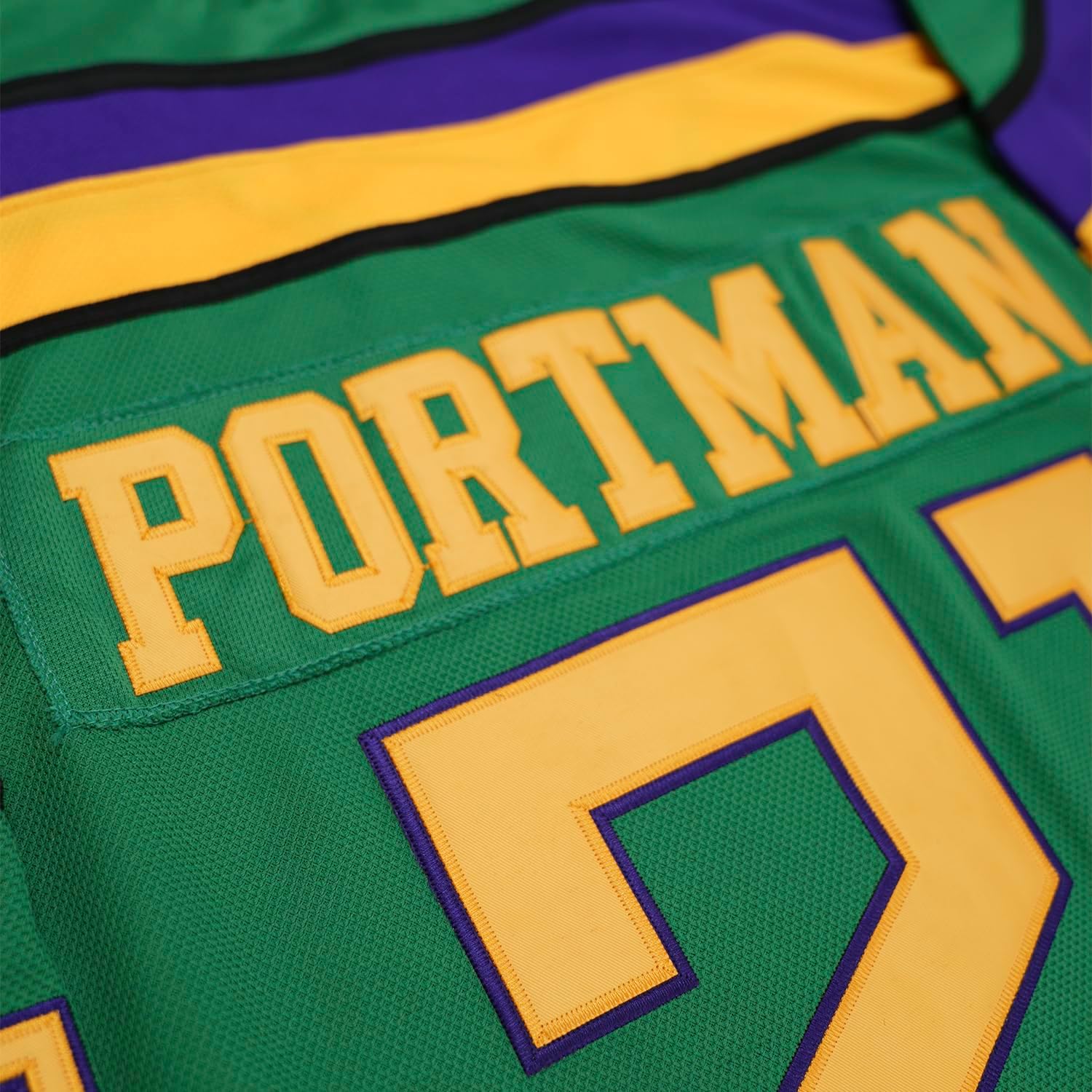 Dean Portman #21 Mighty Ducks Jersey – Green 90s Hockey Shirt with Stitched Letters, Adult Sizes S–5XL - Image 5