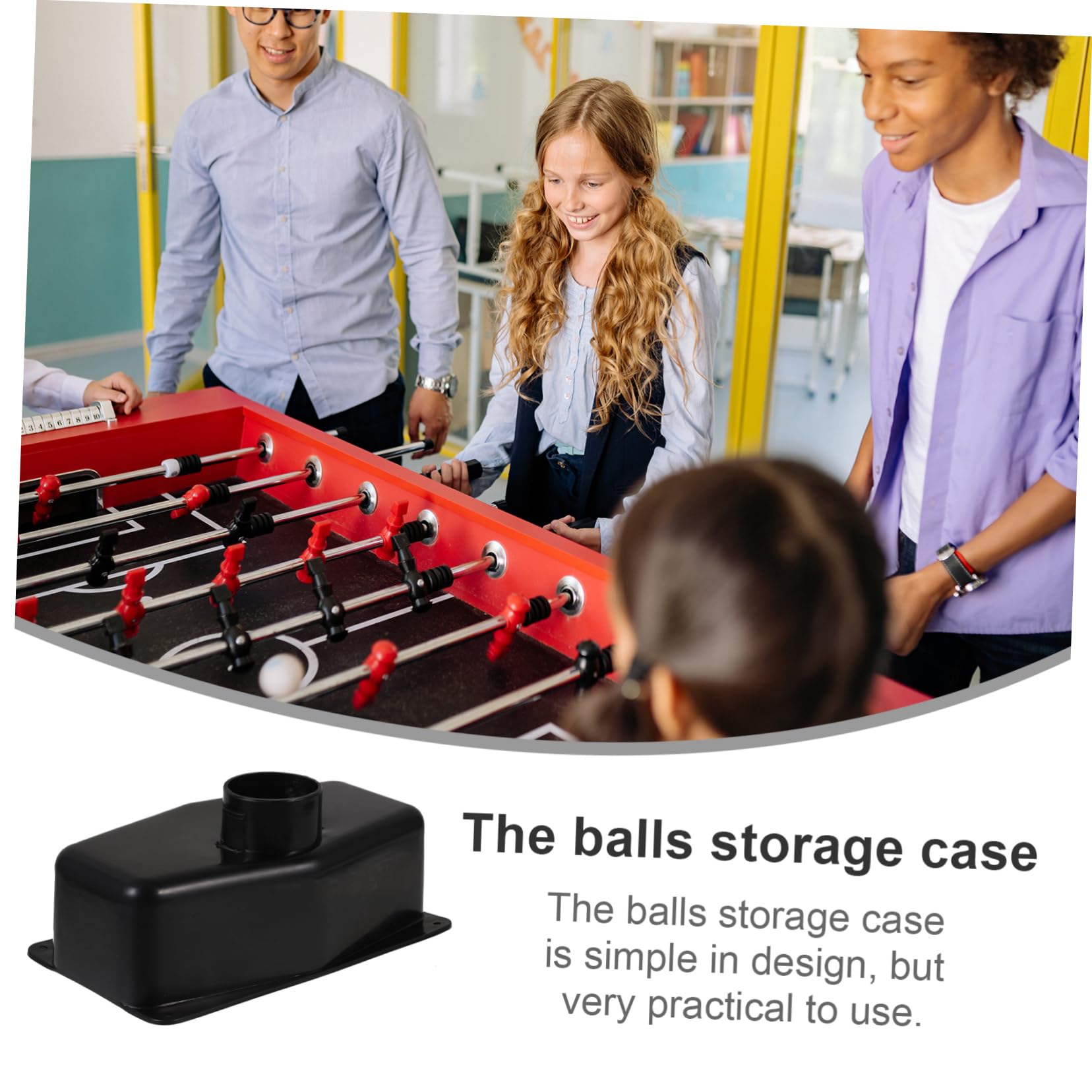 Toyvian Accesorios De Mesa De Reemplazo De Futbolín Accesorios De Futbolín Cajas De Bolas Debajo De La Mesa Accesorios para Futbolín Negro Plástico Ecológico