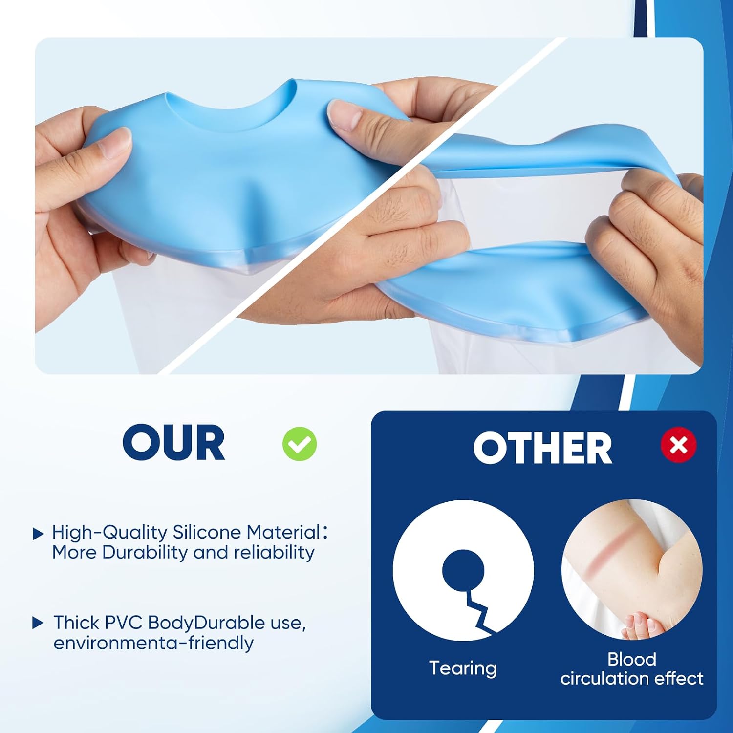 Waterproof Cast Cover Arm Adult Cast Covers for Shower Arm Protector Shower Bag, Keep Wounds Dry, Adult Bandage Protector Covers Broken Hand,Wrist, Finger,Elbow