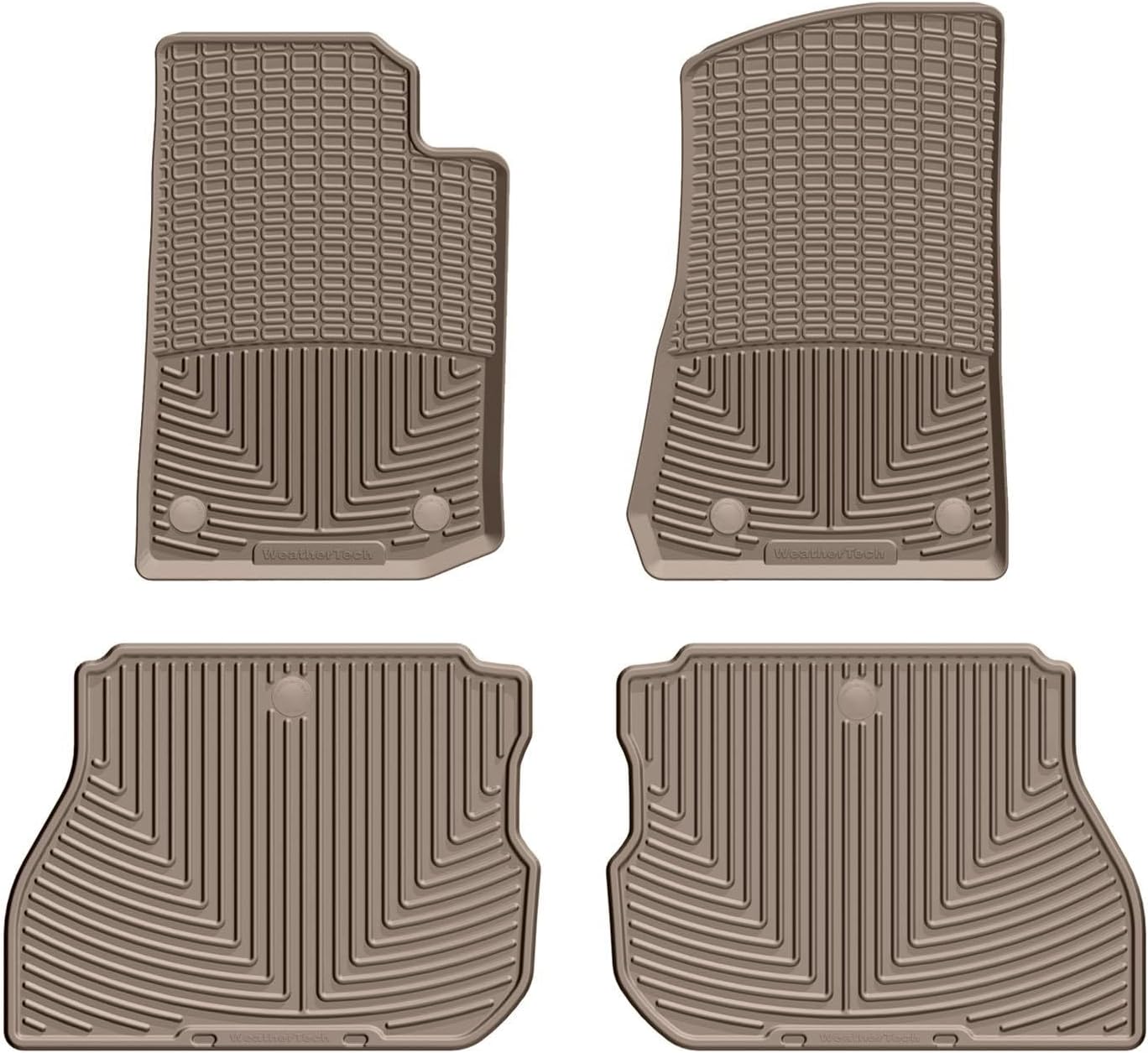 WeatherTech All-Weather Floor Mats for Jeep Wrangler 4-Door Rubicon 392, Wrangler Unlimited Rubicon 392, Wrangler 4-Door - 1st & 2nd Row (W475-W476), Black