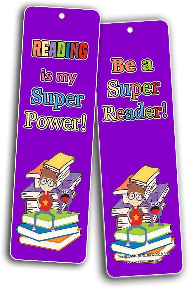 Creanoso Smiley Face Bookmarks Cards for Kids (60-Pack)- Emoji Emoticon Bookmarker - Books Reading Rewards Incentives For Kids Boys Girls Classroom Supplies - Best Party Favors - Stocking Stuffer Gift