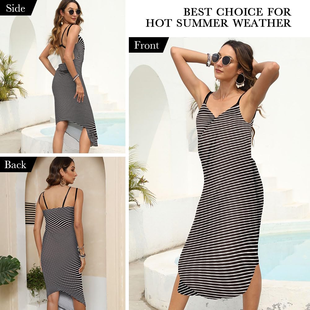 Aomig Sarong Spaghetti pasek strój kąpielowy owijany bikini pasek spaghetti plaża stroje kąpielowe sukienka, wakacyjne długie sukienki plażowe ręcznik, damskie sarong okrycie kąpielowe, modne długie