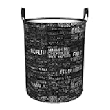 Programmer Programming Code Printed Circular Hamper Laundry Basket For Bathroom Toy Storage Organizer Basket Collapsible Round With Handles Laundry Hamper