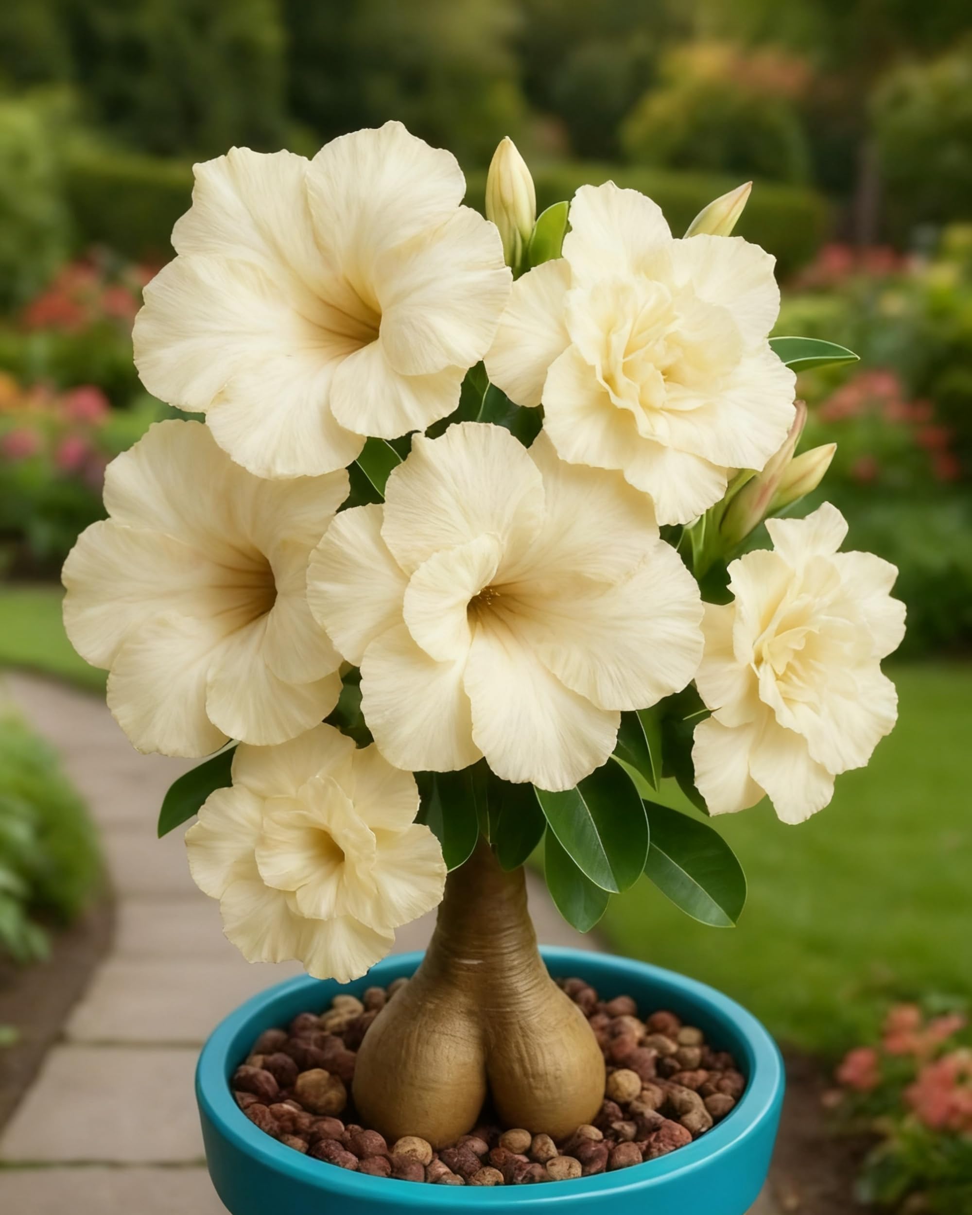 Desert Rose Bulbs – Easy to Plant, Stunning Exotic Garden Flowers，Hardy Perennial, Excellent Display-2bulbs-E