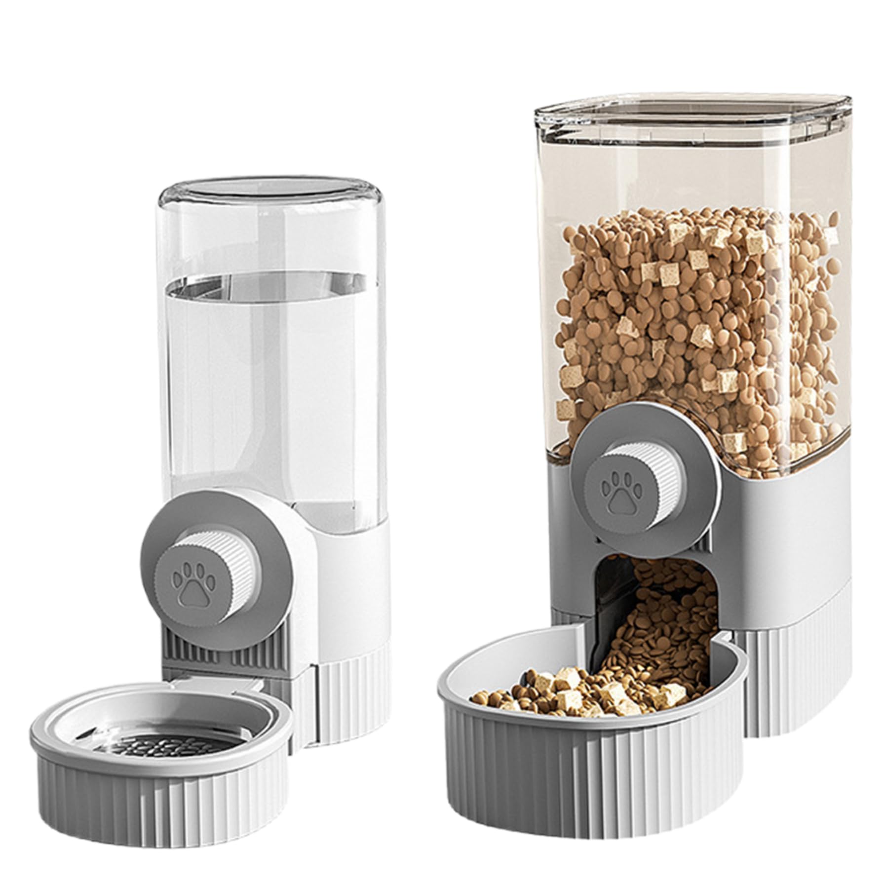 Distributeur d'eau de chat et mangeur automatique 2pcs - Accessoire en suspension lapin et chat