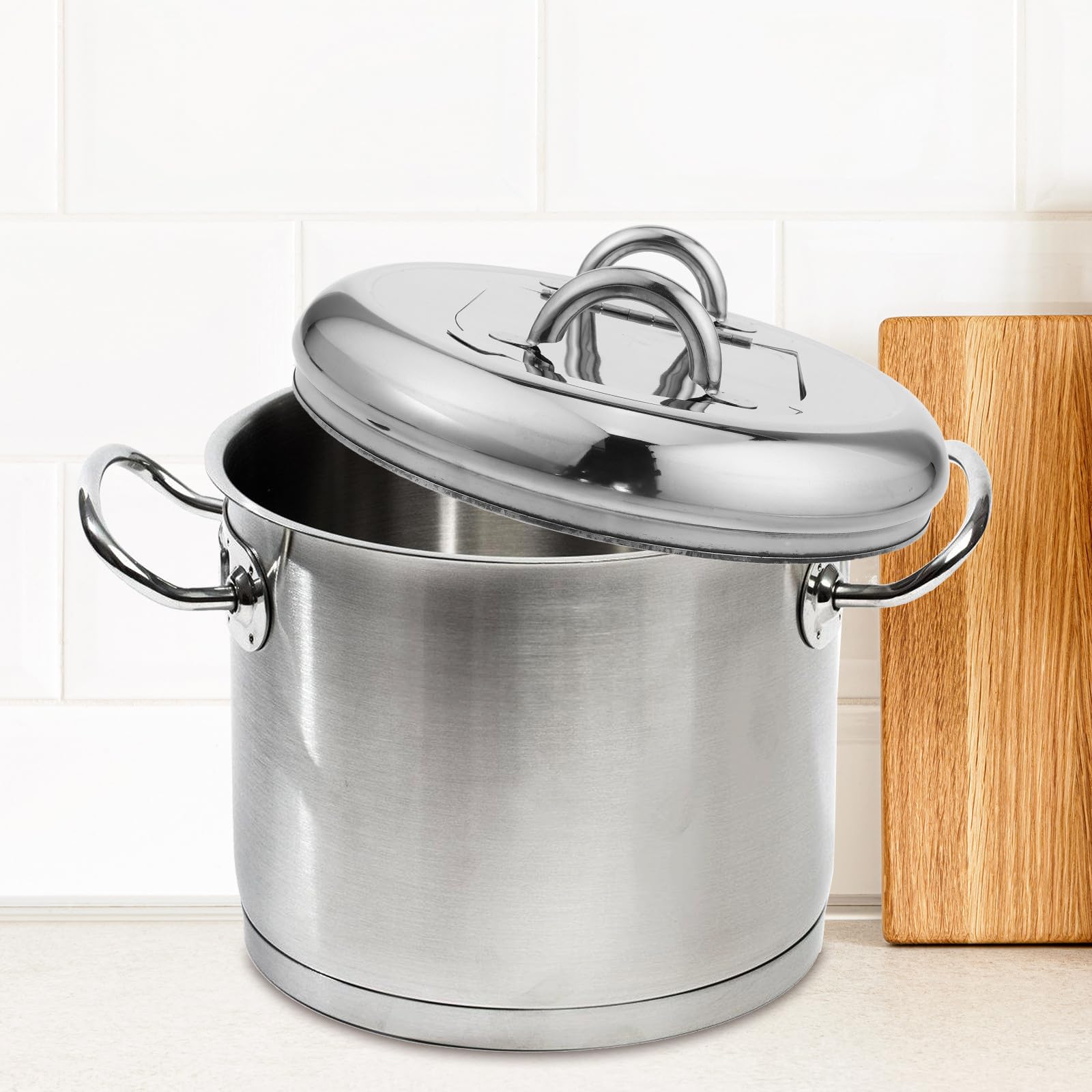 ULTECHNOVO Coperchio per Pentola per Zuppa in Acciaio Inossidabile, Coperchio per Scaldazuppa Elettrico, Argento, Tenuta Ermetica, Facile Manutenzione, per Cucina Commerciale e Ristorante