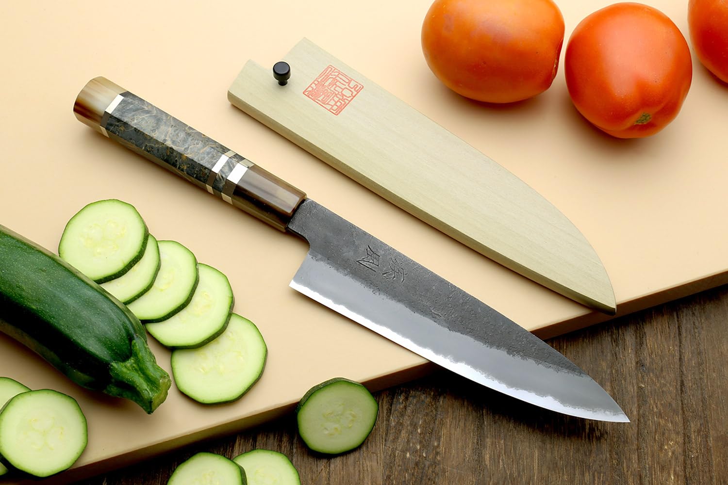 Yoshihiro Aoko Nakiri Japanisches Gemüsemesser ohne Saya, 165 mm