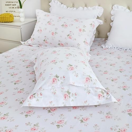 Miniatura 10 de QSH Juego de 2 fundas de almohada 100% de algodón egipcio con estampado botánico de flores amarillas, fundas de almohada de algodón de lujo, fundas