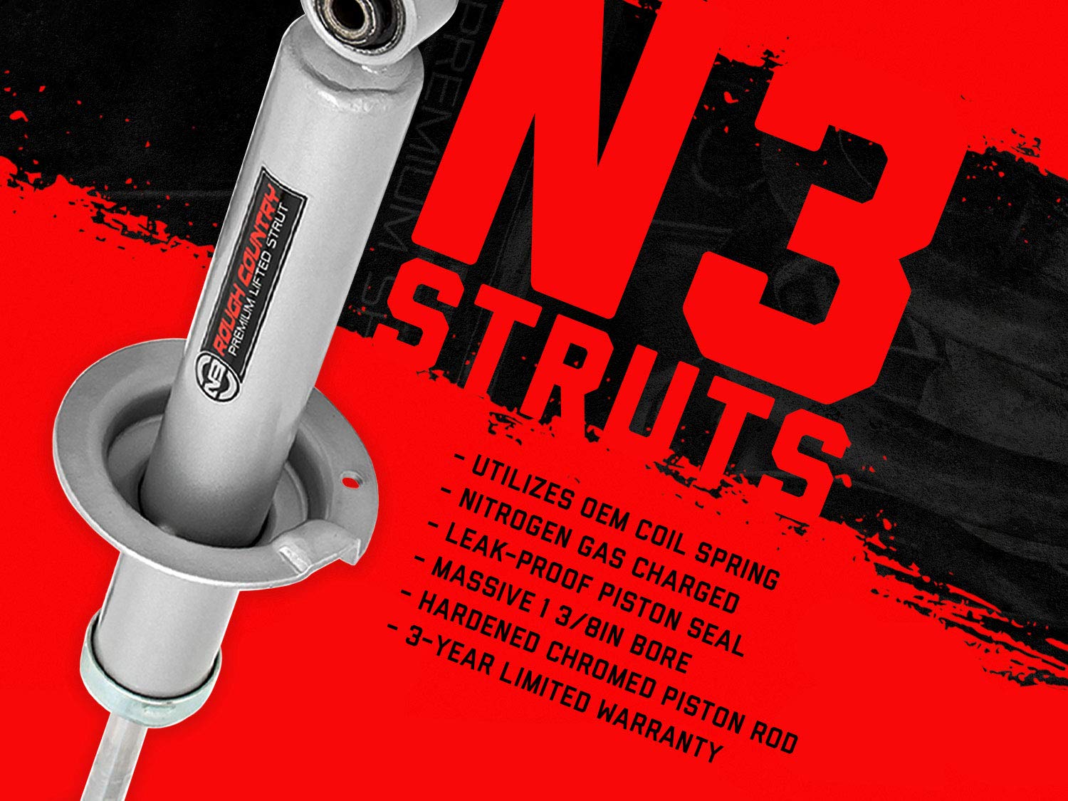 Rough Country 6,3cm Liftkit Für Ram 1500 4WD 2006-2008 Mit N3 Stoßdämpfern