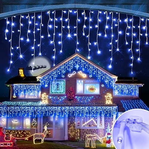 Miniatura 8 de Luces de Navidad de 164 pies para decoración al aire libre, 1512 luces LED, 12 modos de iluminación con temporizador de memoria, luz de Navidad