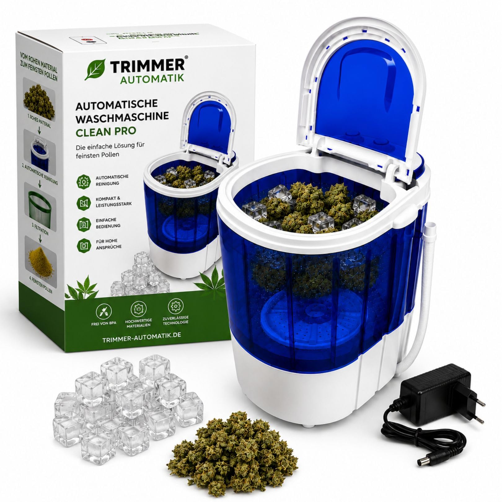 Weedness Machine à laver Icer 20 litres - Résidus de récolte Ice-o-Lator Bubble Séchage, culture, intérieur et extérieur Transformation Hash Bubble Bag