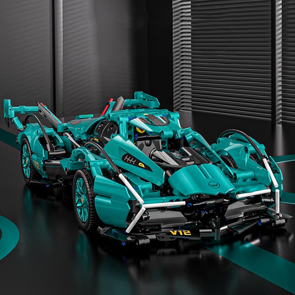 JUCYJULY Technology Sports Car Building Kit, 1280PCS Racing Car Building Block Set, MOC Super Model Building Brick - Image 3