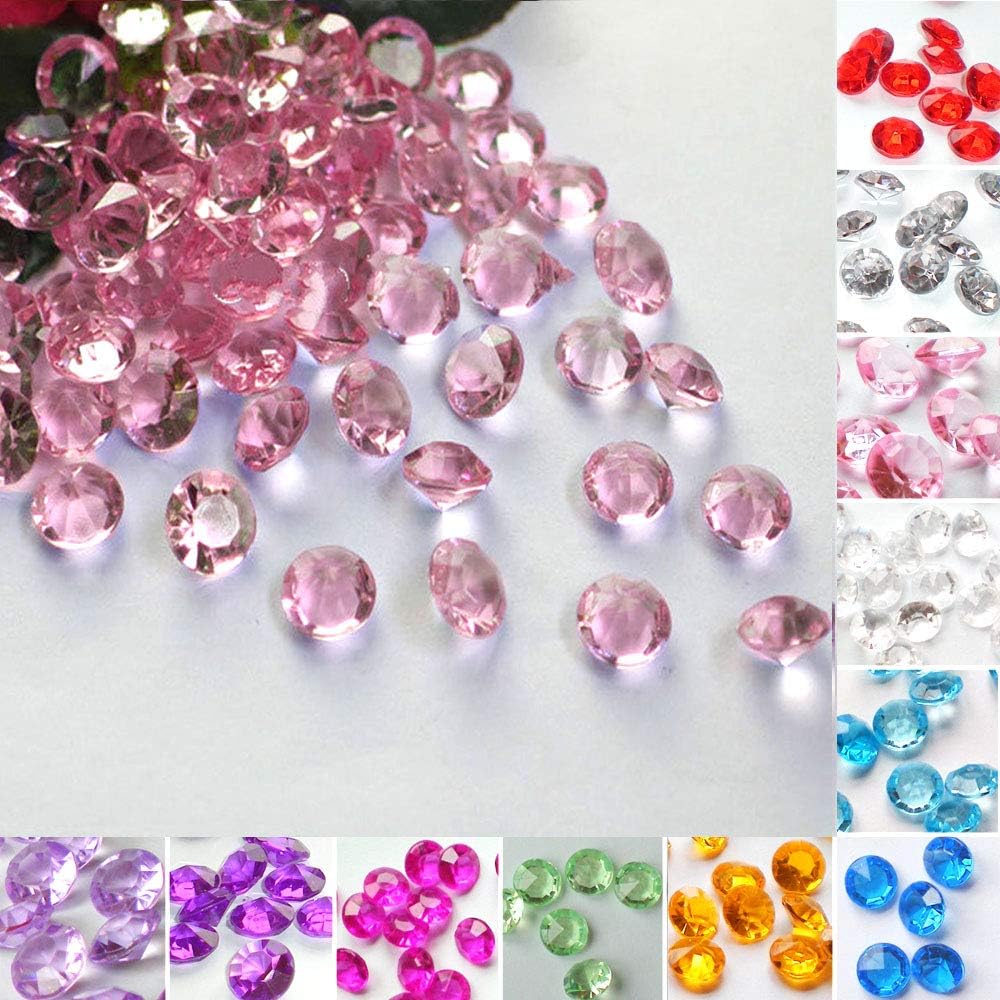 Time to Sparkle 5000 4.5MM Scatter Diamonds Table Crystals Acrylic Confetti Wedding Party (Light Pink)