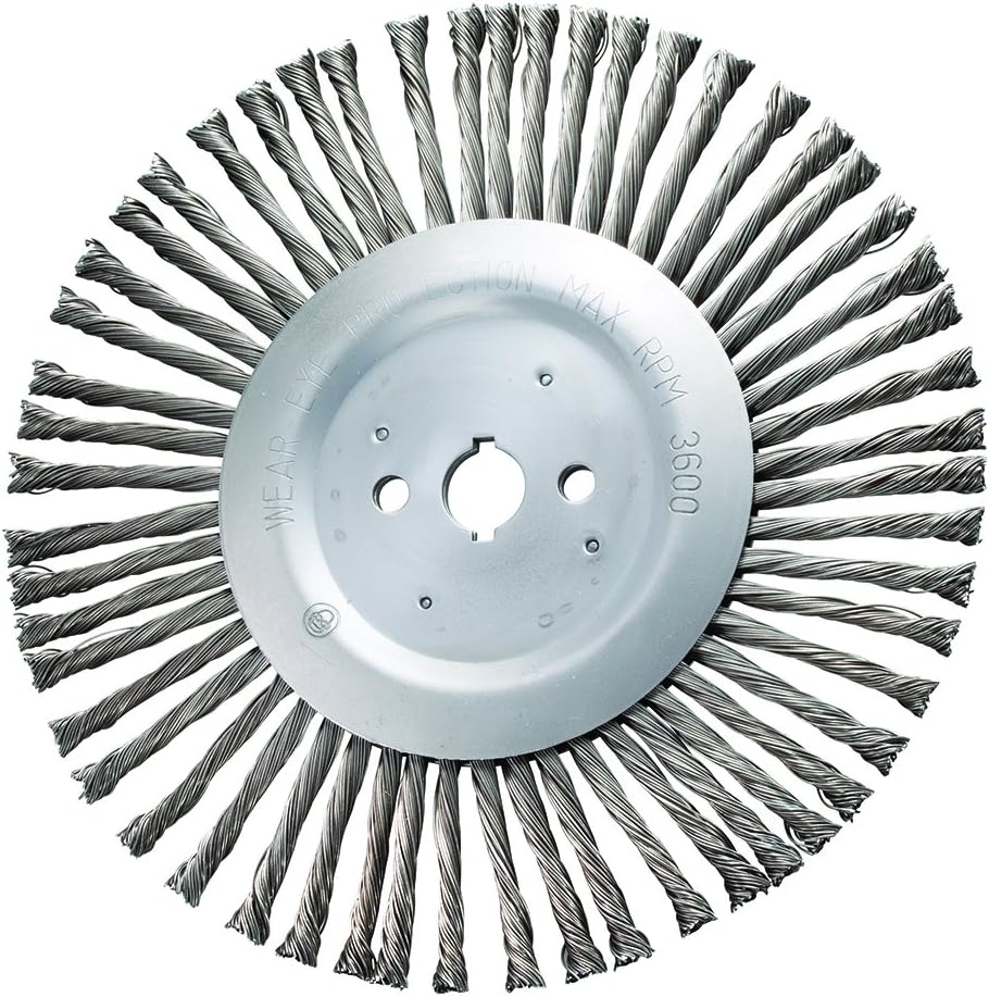 Mercer Industries 185010 - 12" x 3/8" x 1" Expansion Joint Wire Wheels, .035 Carbon Steel Wire (3 pack)