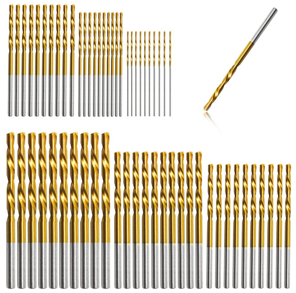 60Pcs Drill Bit Set, 1.0-3.5mm 4341 HSS Micro Drill Bits for Hardened Metal, Stainless Steel, Cast Iron, Wood & Plastic, All-Purpose Drill Set for Tools
