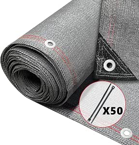 Rete Ombreggiante IDMarket 2x10 M – Telo Per Recinzione Giardino, Stampa Fogliame, 160 G/m² – Per Privacy E Protezione Vento