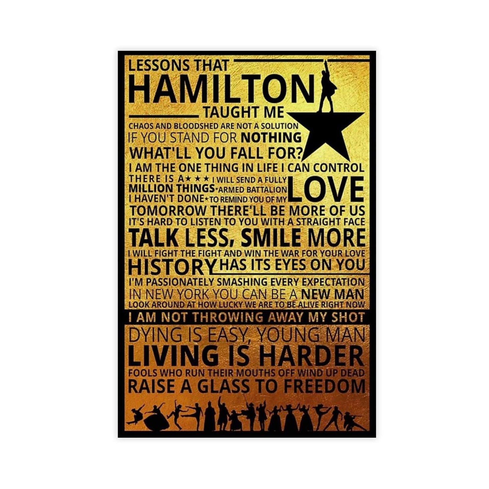 NCUDANK Hamilton Musical Art Poster Canvas Poster Bedroom Decor Landscape Office Room Decor Gift 08x12inch(20x30cm)