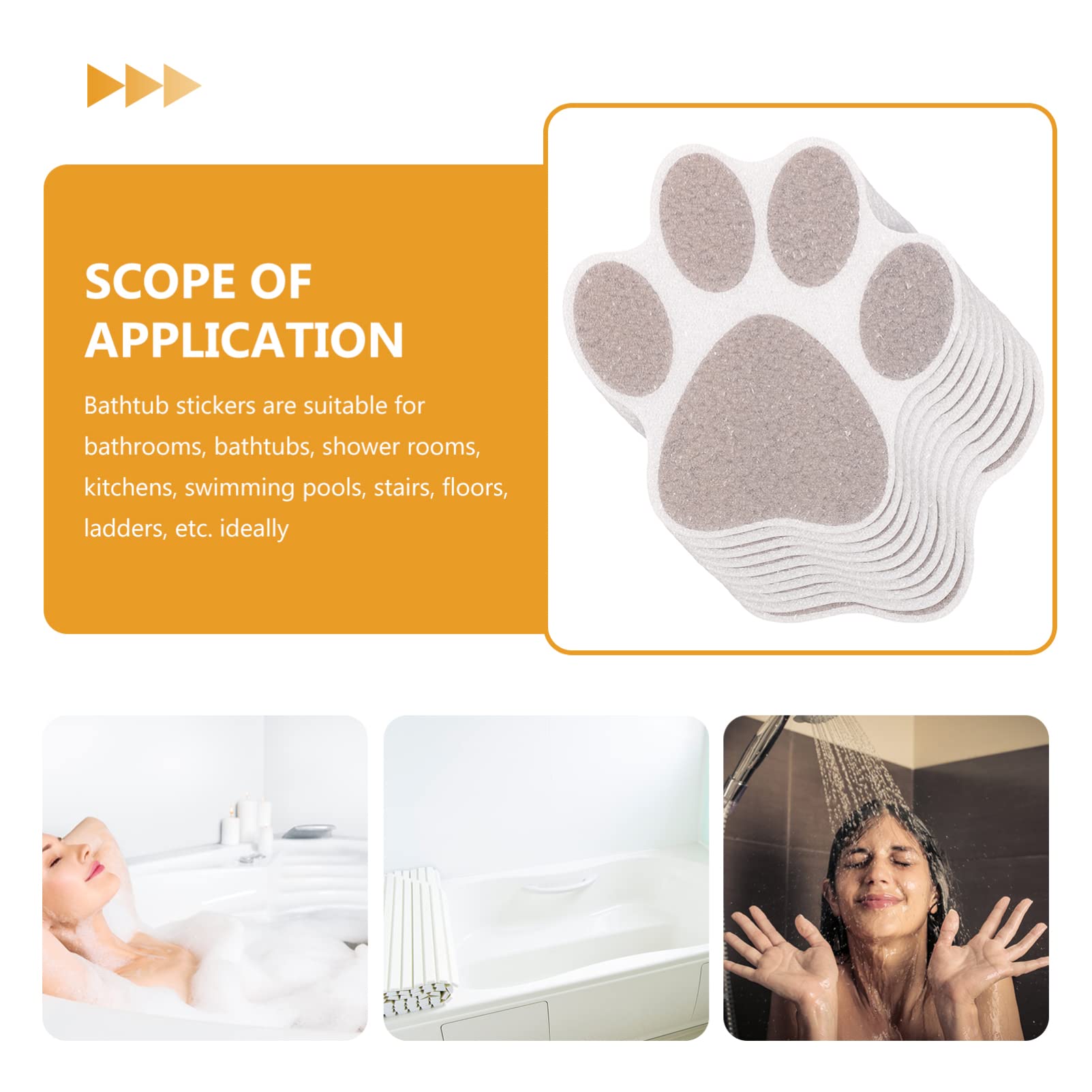 Ciieeo 50 Pegatinas Antideslizantes con Huella De Perro Pegatinas para Bañera Sin Pegatinas Pegatinas De Disfraces Impermeables Sombrero Bañera Pegatinas Antideslizantes