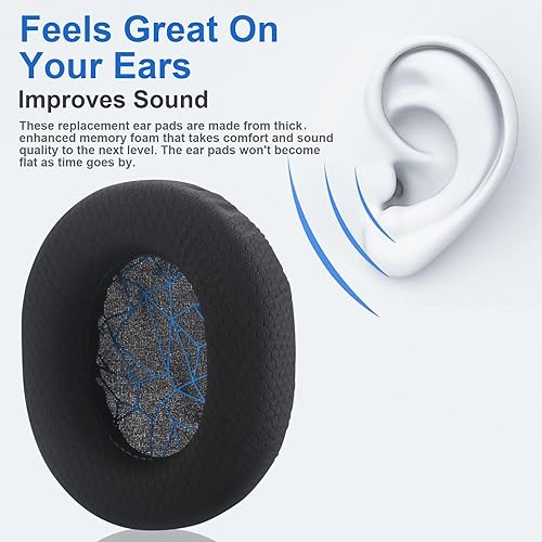 Miniatura 10 de Arctis 7 almohadillas de repuesto para oídos, almohadillas de tela compatibles con SteelSeries Arctis 3 / Arctis 5 / Arctis 7 Arctis 9 / Arctis 1