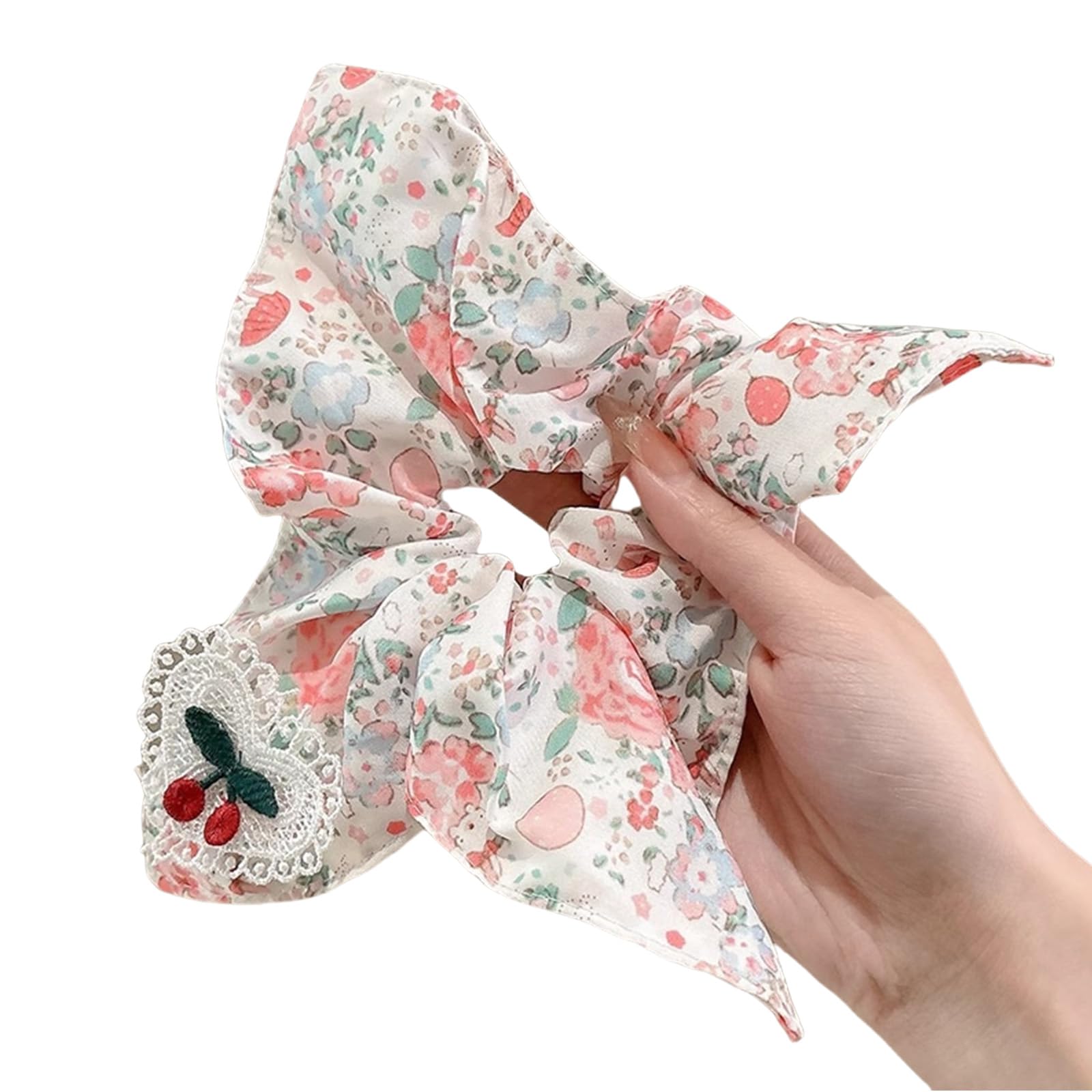 MICFENY Korean Styles Bows Scrunchie Hair Tie For Low Ponytails Adjustable Fabric Headbands Elegant Hair Accessory Multipurpose Design