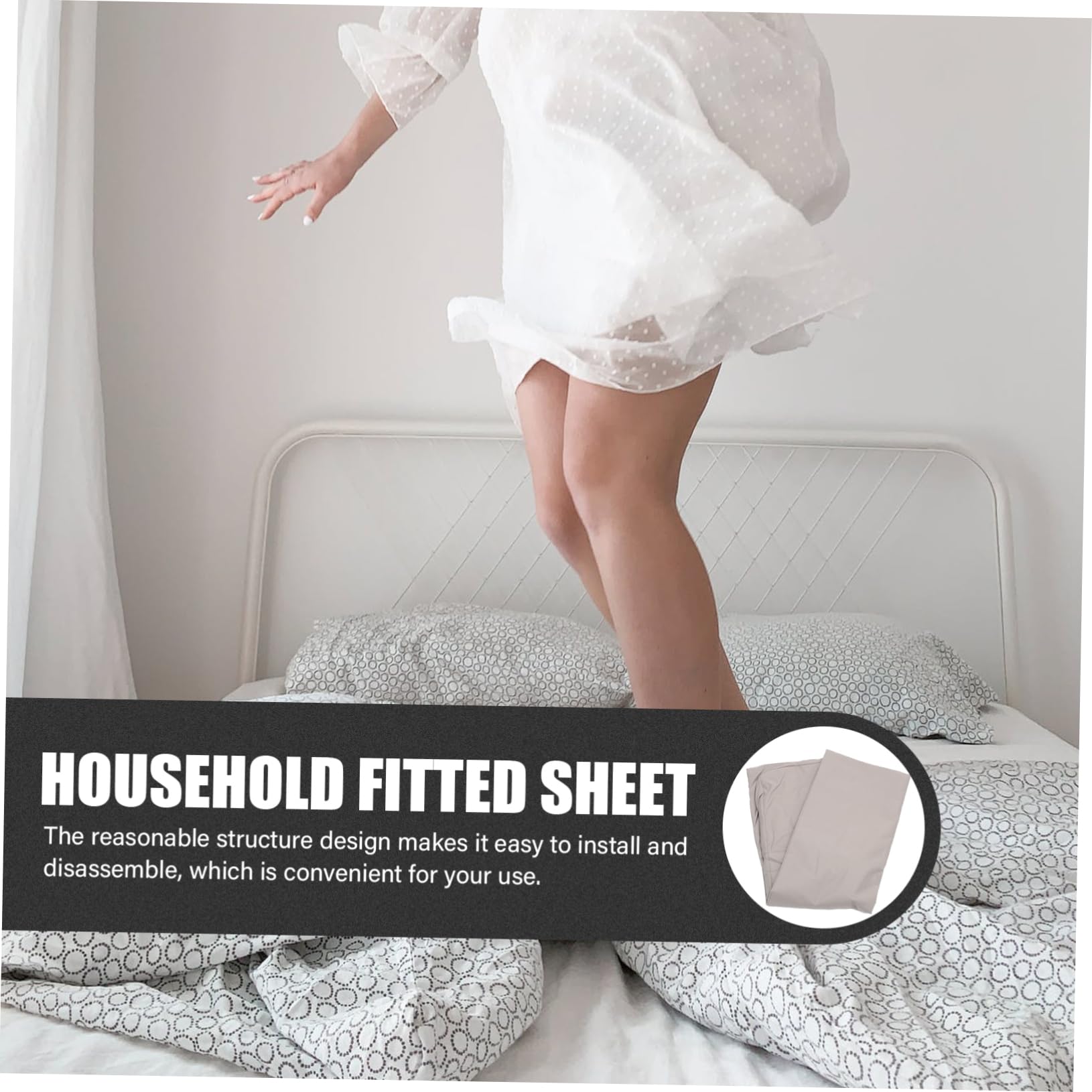 Housse De Matelas Imperméable Drap-Housse Ajusté Profond Lavable Machine Confort Optimal Anti-dérapant pour Lit Simple