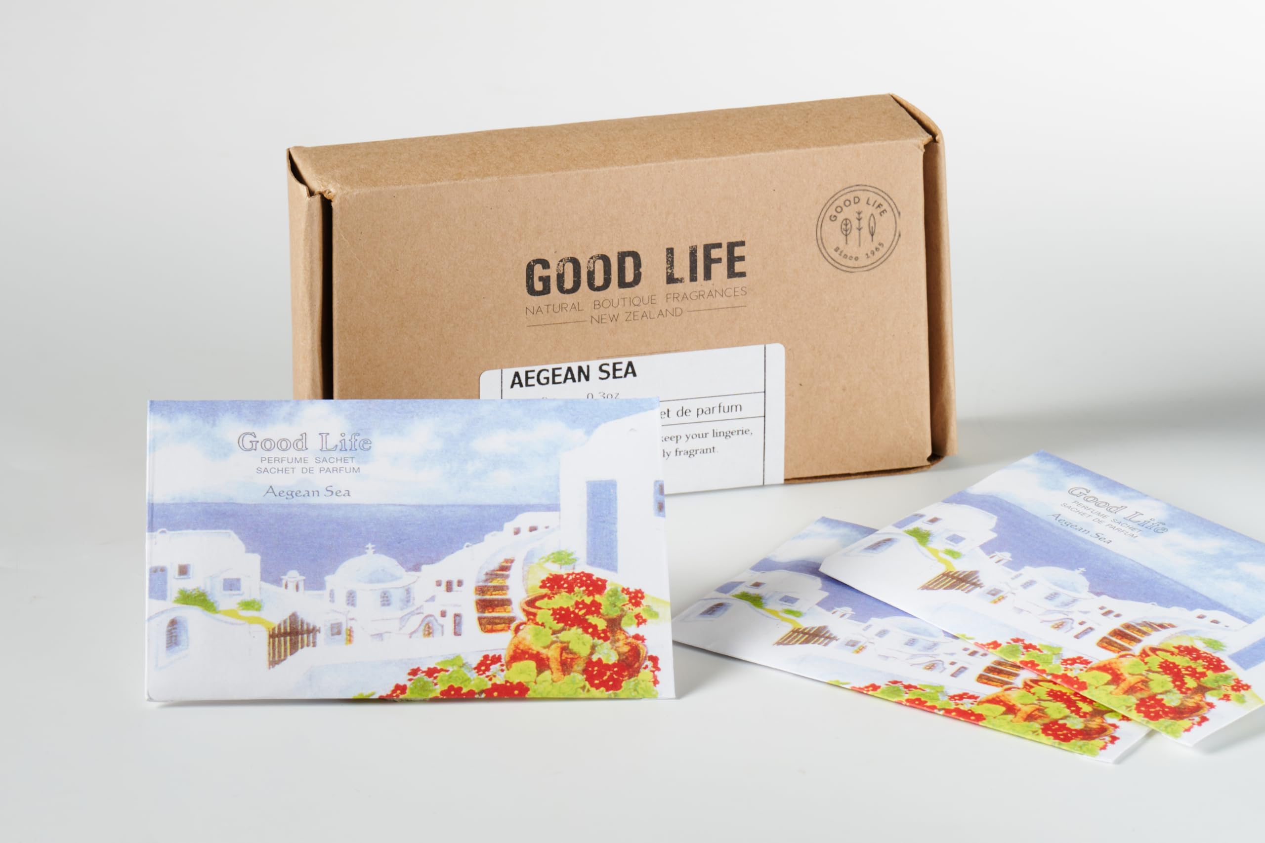 Good Life Ägäisches Meer Schrankduft | Entwickelt in Neuseeland | 12 Duftsäckchen