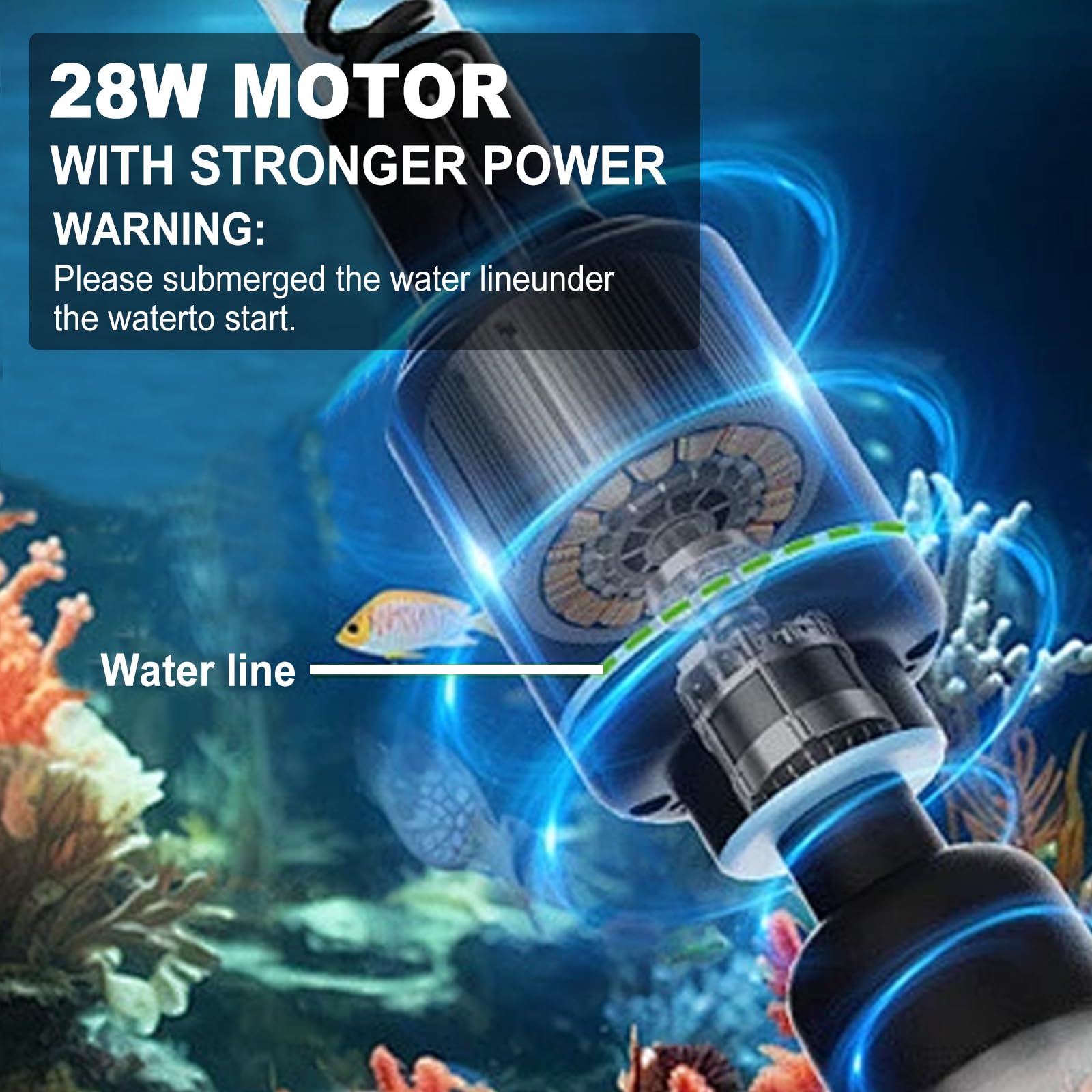 Aquarium Sauger, Aquarium Elektrisch Sand Kies Reiniger, Multifunktioneller Elektrischer Aquarium-Wasserwechsler, Mulmsauger für Wasserwechsel, Sandwaschen, Filterung und Wasserumwälzung