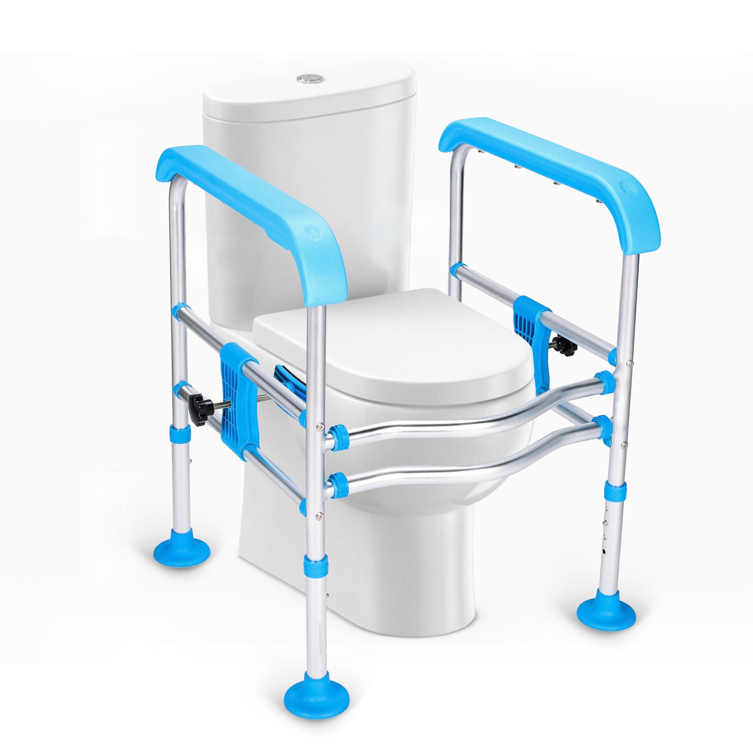 KosmoCare Crest Series Toilet Safety Frame with LED Light | Adjustable Height & Width | Anti-Slip Suction Cups | 125KG Load | Tool-Free Assembly | Heavy-Duty Aluminum Design-image-9