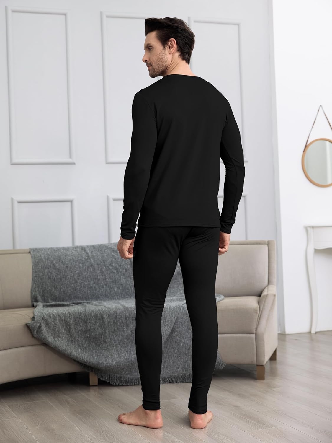 URATOT 3 Sets Men's Thermal Underwear Set Fleece Lined Long Johns Thermal Underwear Base Layer Set for Men Cold Winter - Image 5