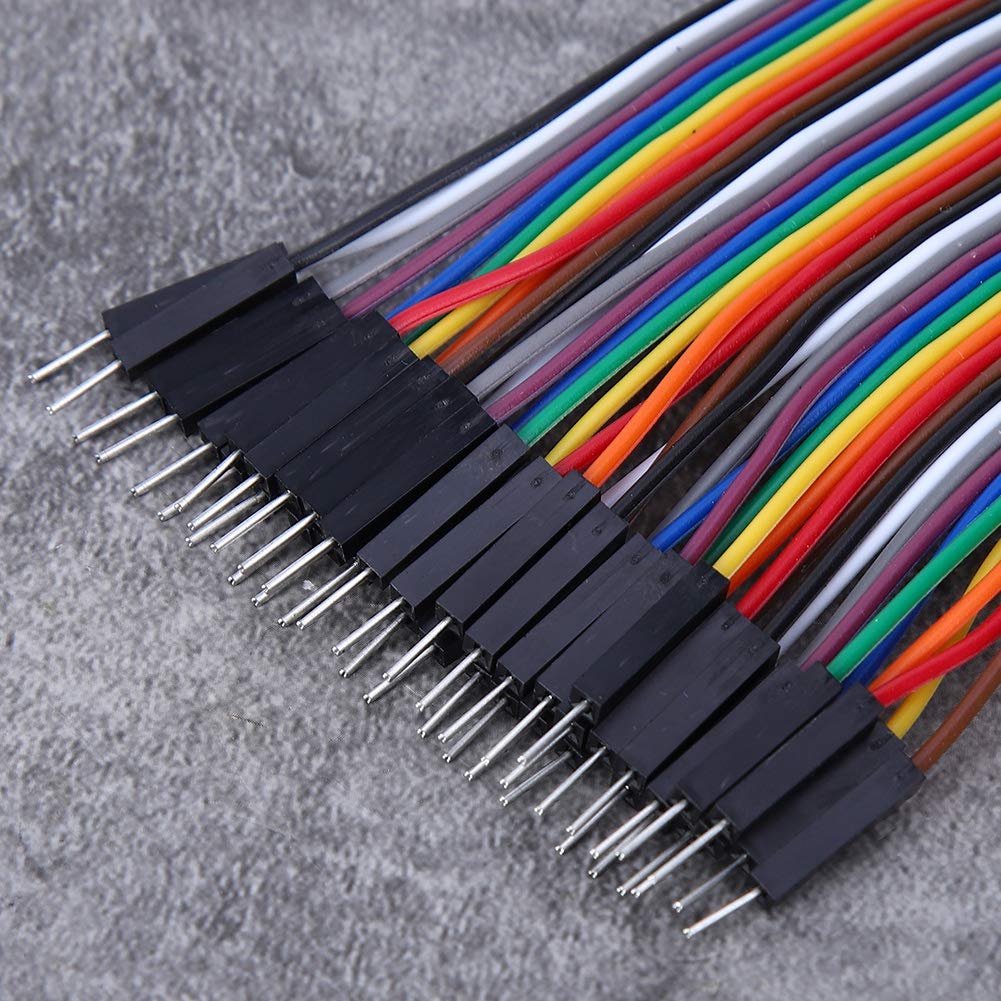10Pcs Breadboard Jumper Wires, 10cm Wire Length Male to Male Plastic Line Cable, 2.54mm Electronic Components, Multicolored Ribbon Cables