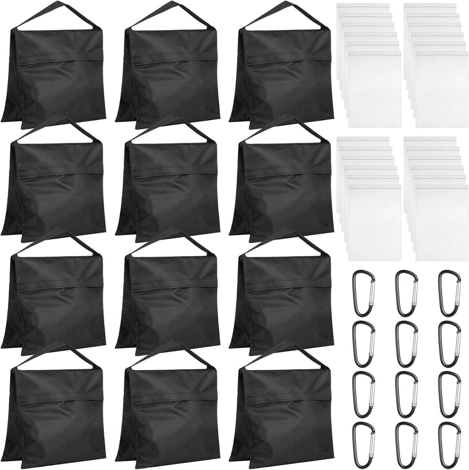 20 Pcs Photography Weight Bags Set, Empty Heavy Photo Studio Filled Weight Bags, Sandbag Set for Photography Tripod Stand Sports Outdoor Photo Video Studio Boom Brackets