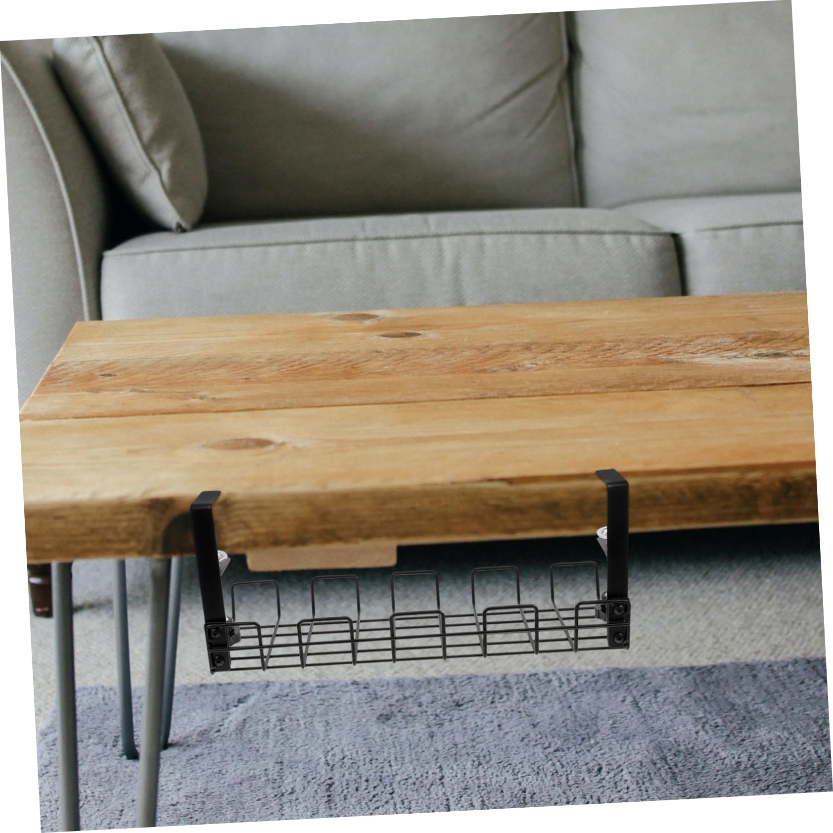 Portacavi Sotto Scrivania Carbonio Organizer Per Cavi Ufficio Struttura Resistente e Durevole Per Protezioni e Ciabatte Design Compatto Per Postazioni Di Lavoro Ordinati