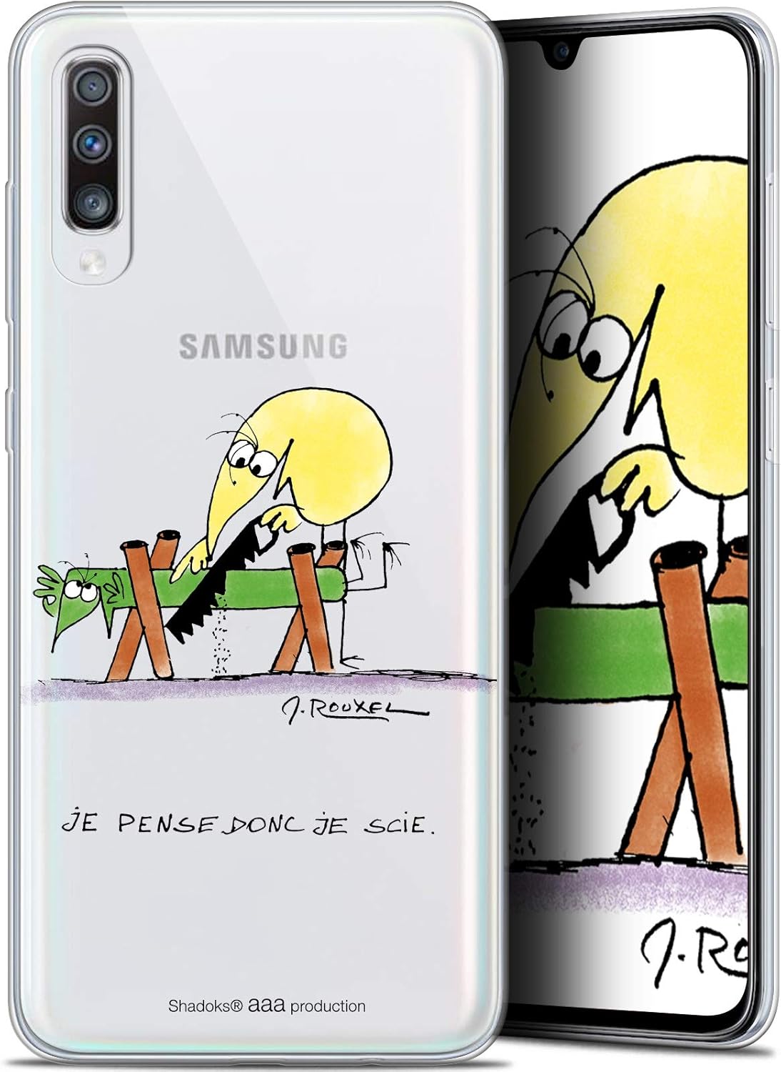 Case for 6.4-Inch Samsung Galaxy A50, Je Pense Therefore