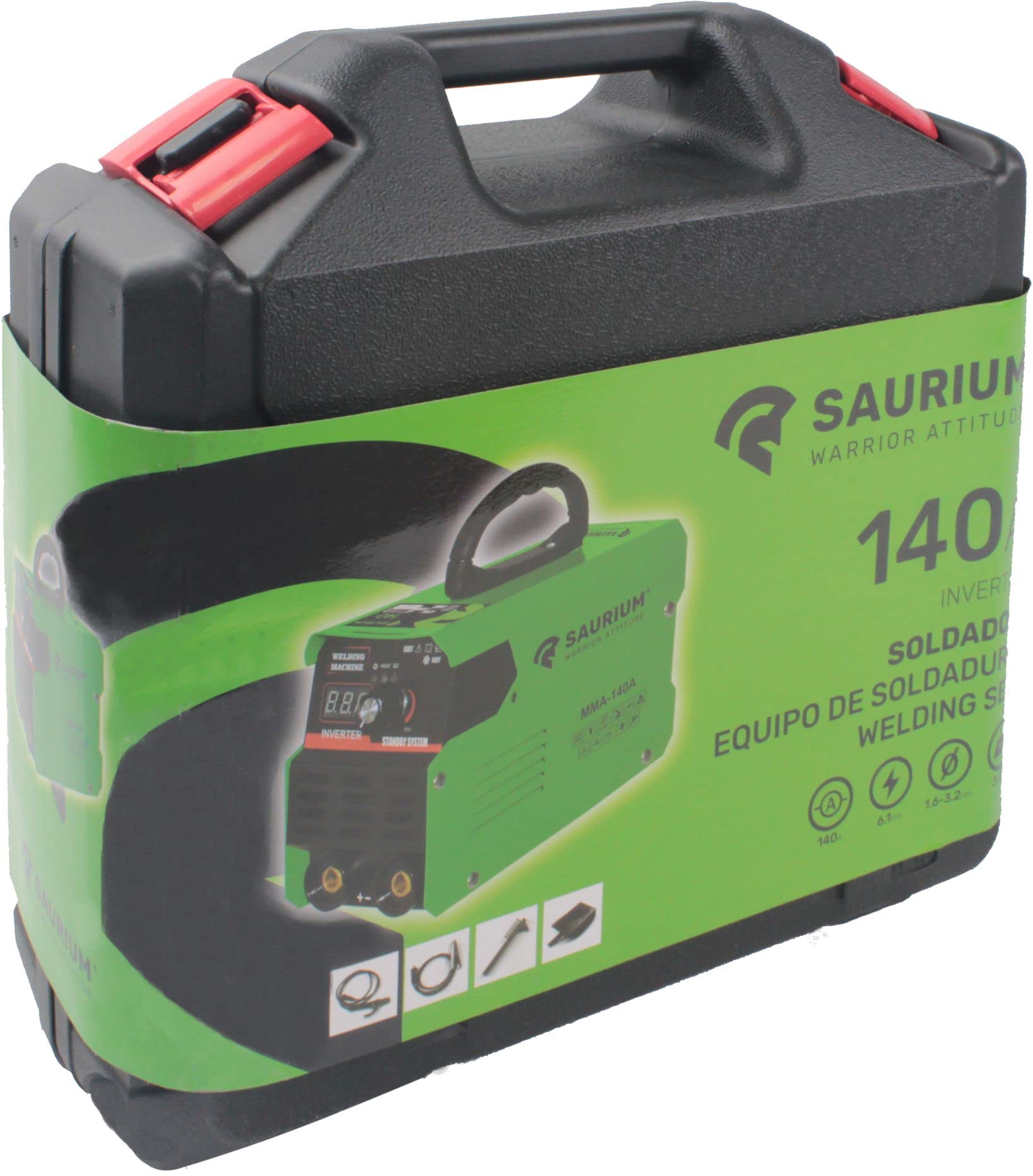 Equipo Soldadura Inverter, 140A - SAURIUM® 48481