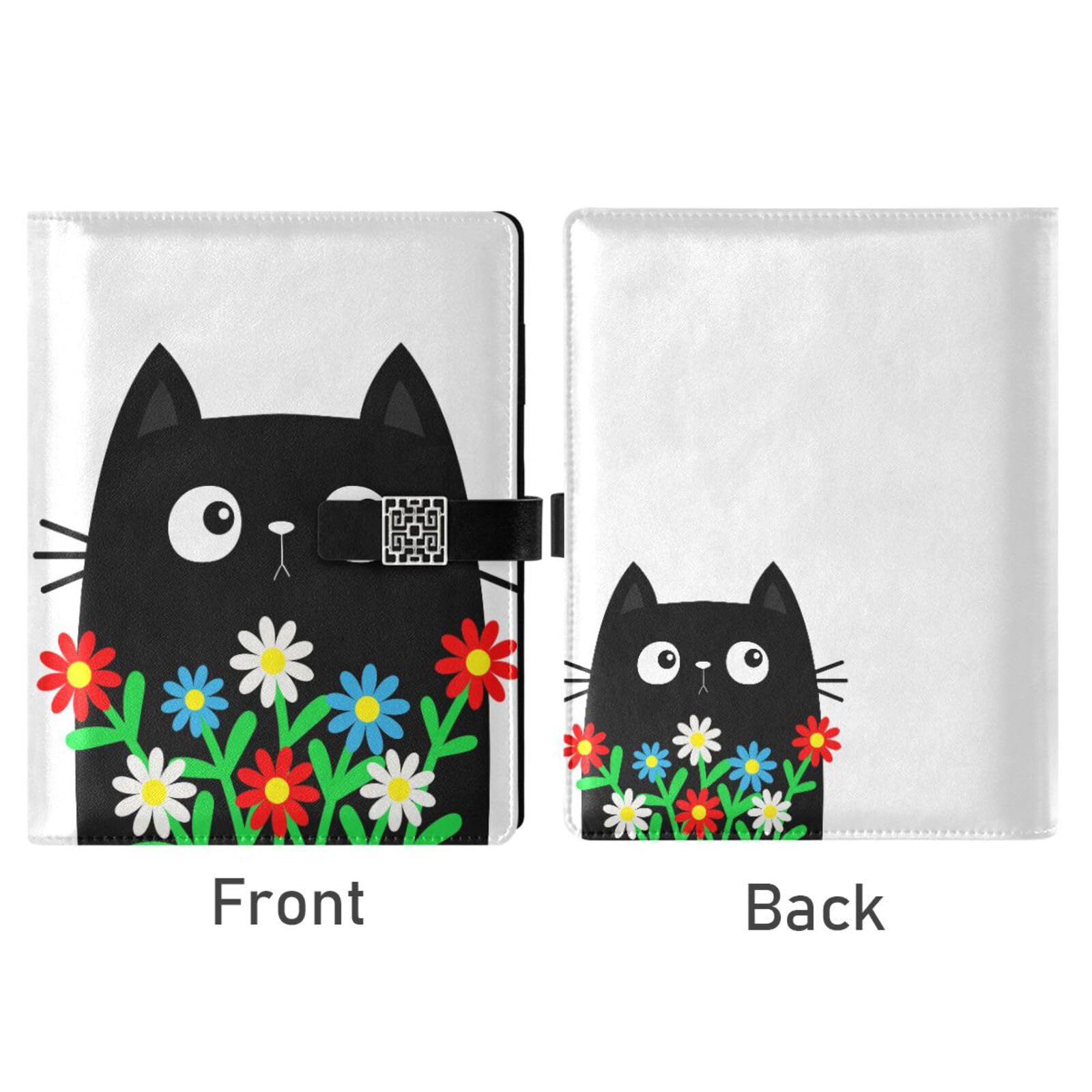 Amazon.co.jp: SoreSore システム手帳 A5サイズ 黒猫 ねこ 花 おもしろ 