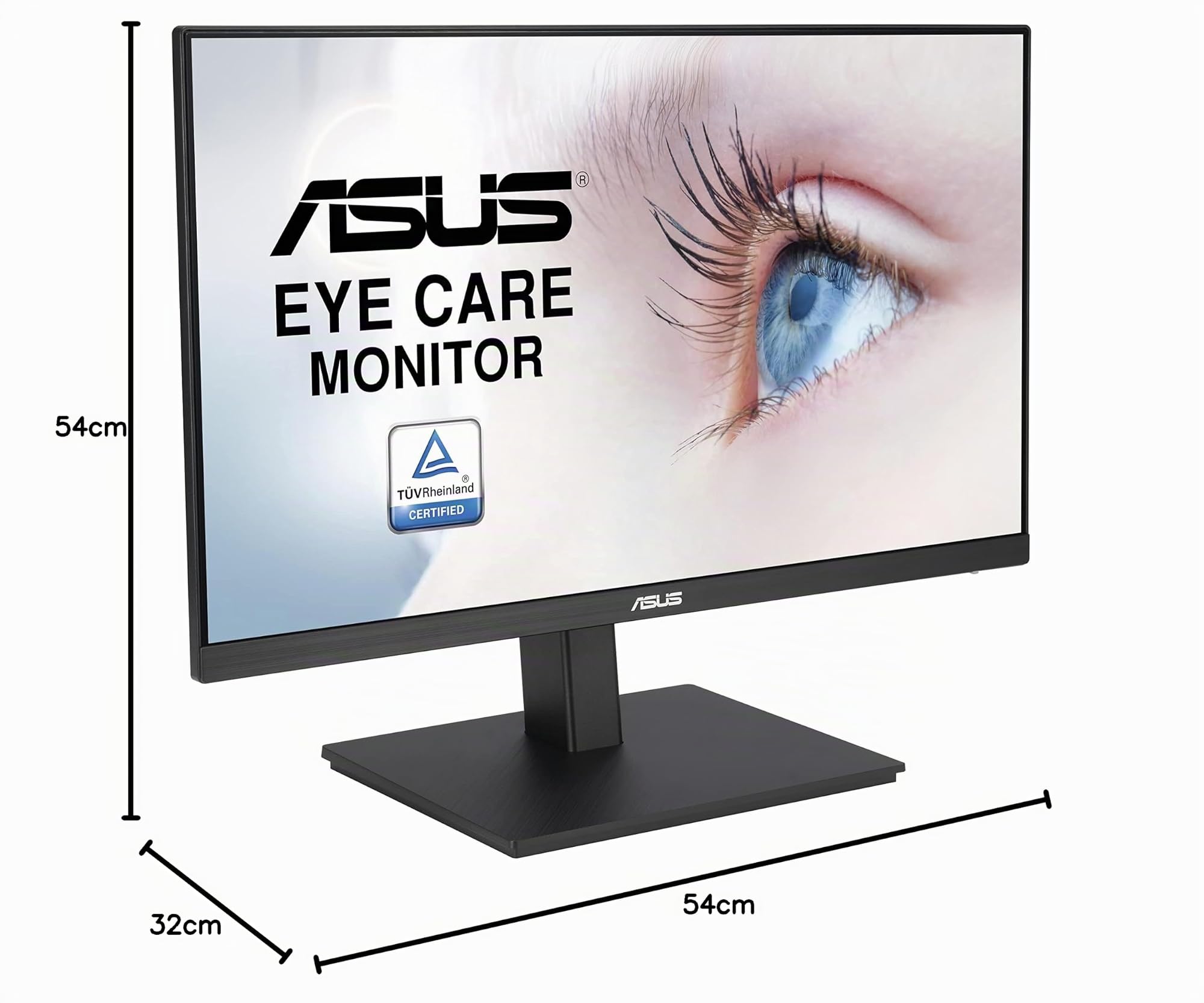 Asus VA24EQSB - Monitor Eye Care (23,8 Pulgadas, Full HD, IPS, Sin Marco, 75 Hz, Adaptive-Sync, Filtro de luz Azul, Antiparpadeo, Diseño ergonómico, Puede montarse en la Pared)