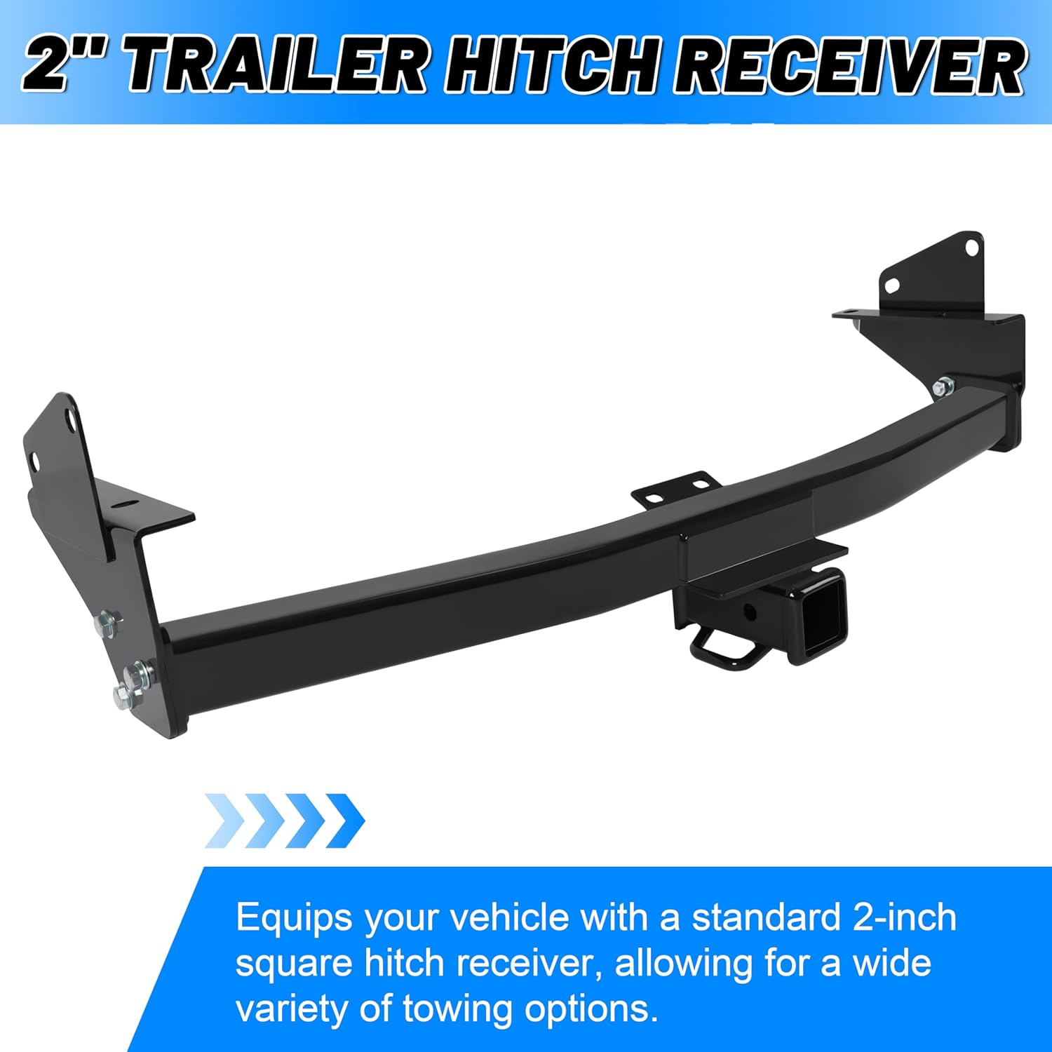 ECOTRIC Class 4 Trailer Hitch,2In Rear Tow Hitch Receiver, Compatible with 2015-2022 Chevy Chevrolet Colorado GMC Canyon 800/8,000lbs Capacity